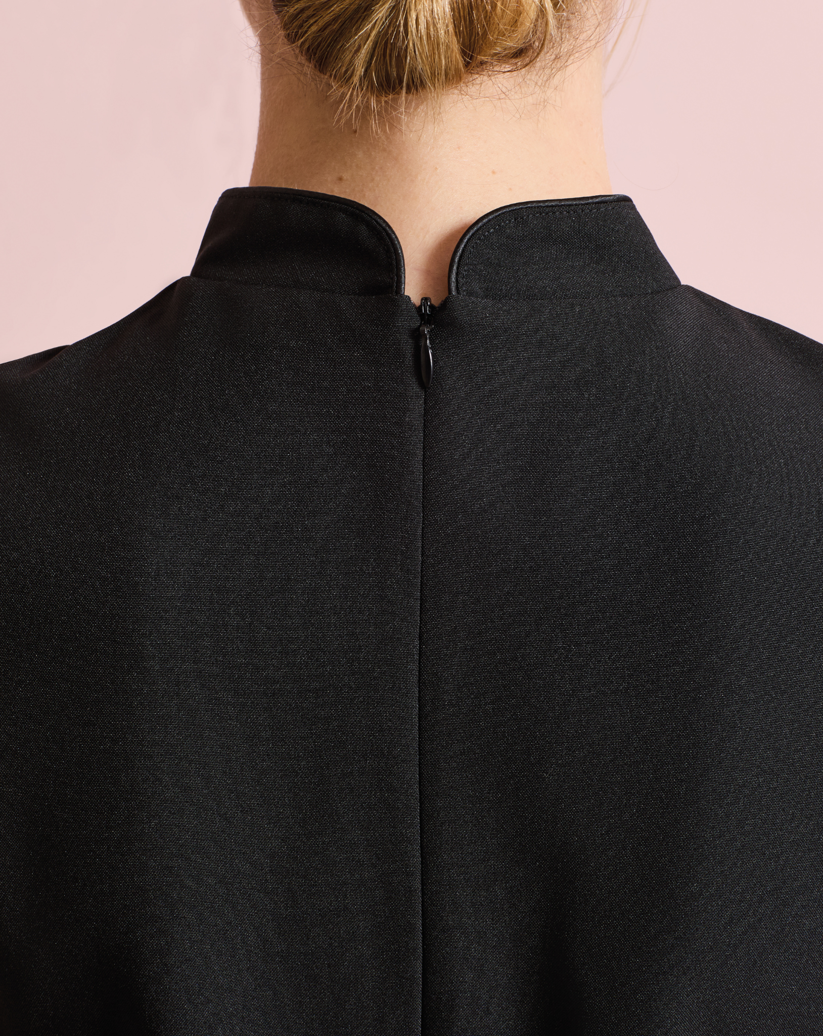 Mika Mandarin Collar Beauty Tunic - Black