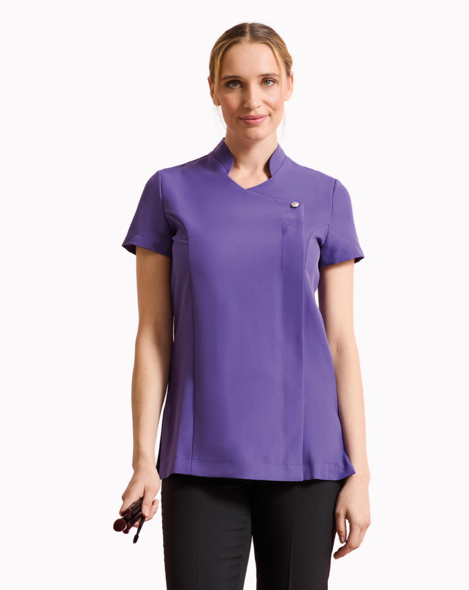 Poppy Premier Mandarin Collar One Button Beauty Tunic