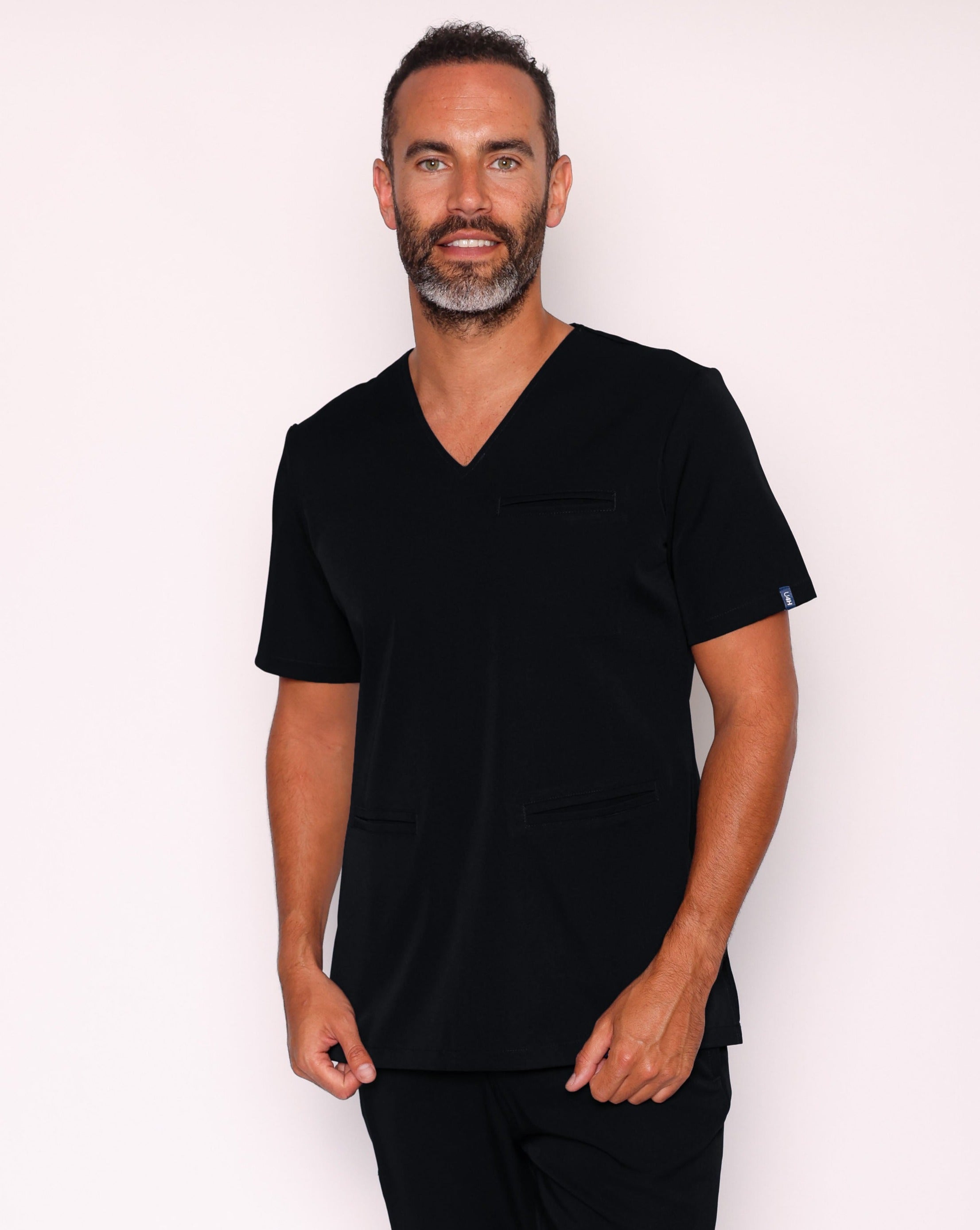 Purity Unisex Scrub Top | Black