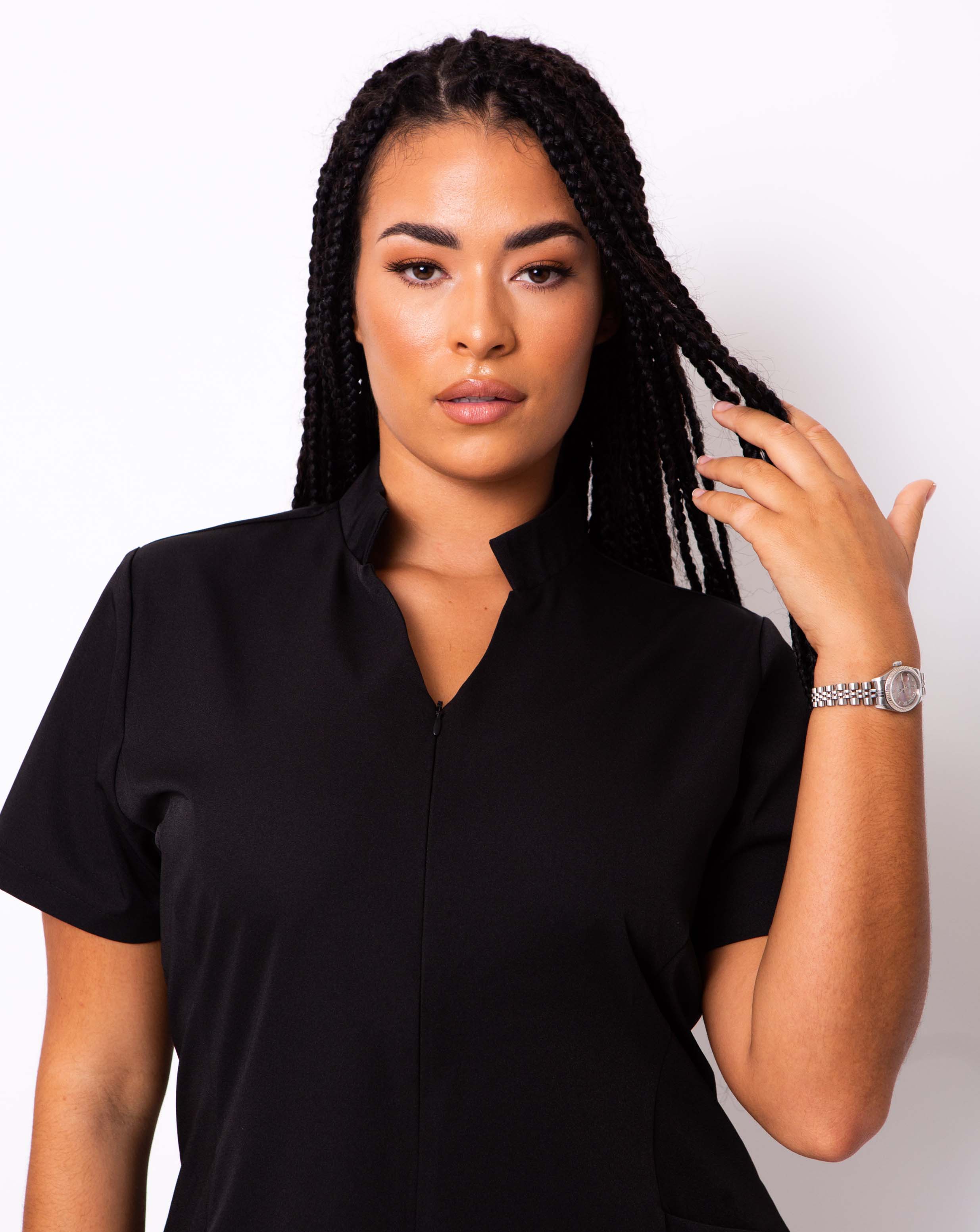 Allure Women'sTwo Pocket Beauty Tunic | Black