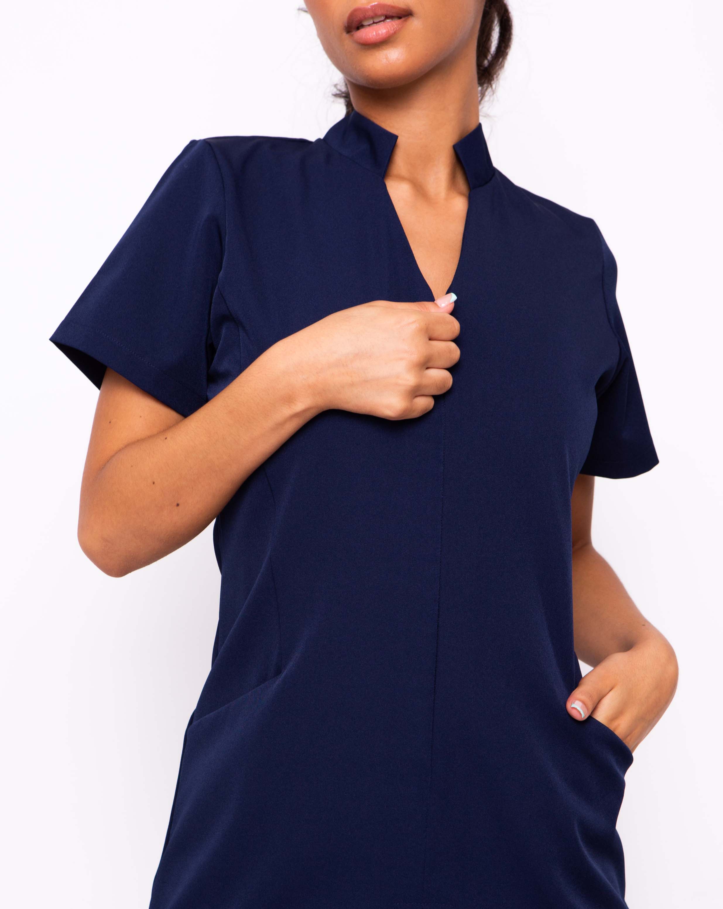 Allure Women's Two Pocket Beauty Tunic | Navy