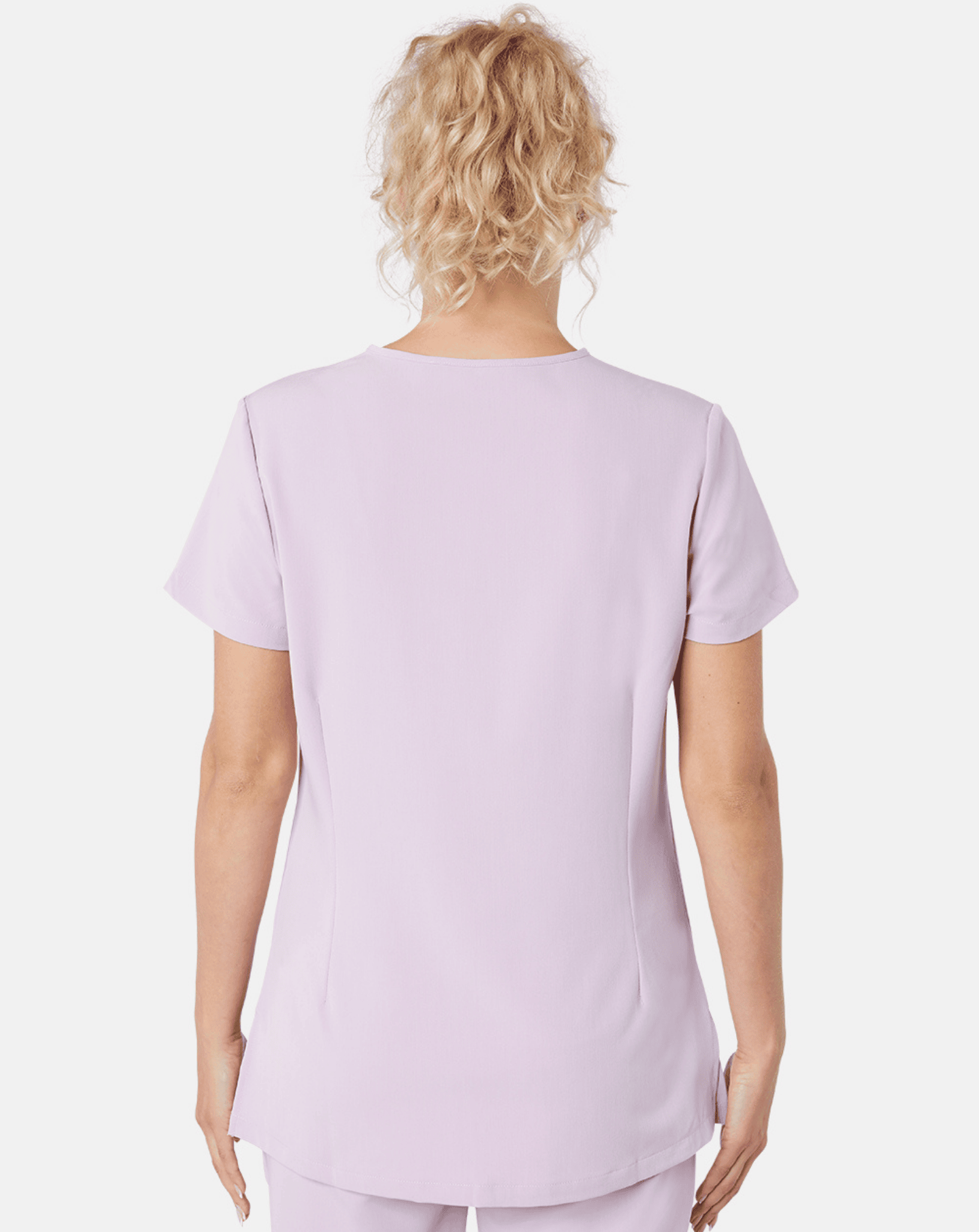 Ari Women's Long Length Scrub Top | Blush Pink