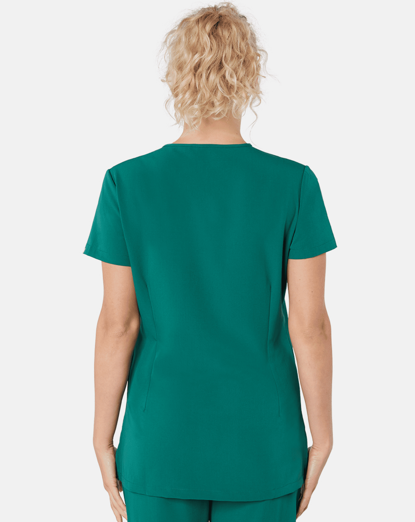 Ari Women's Long Length Scrub Top | Hunter Green
