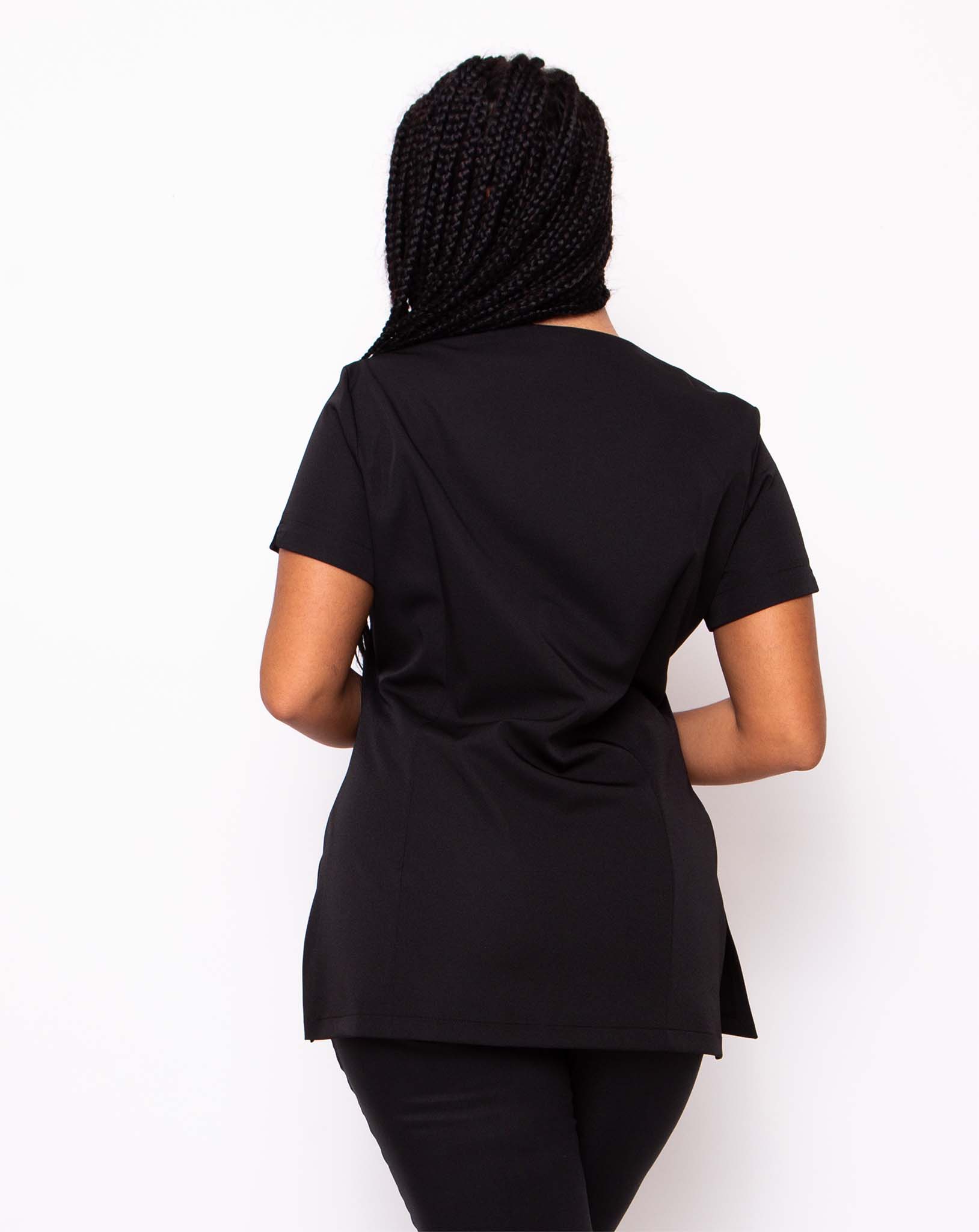 Belle Asymmetric Beauty Tunic - Black