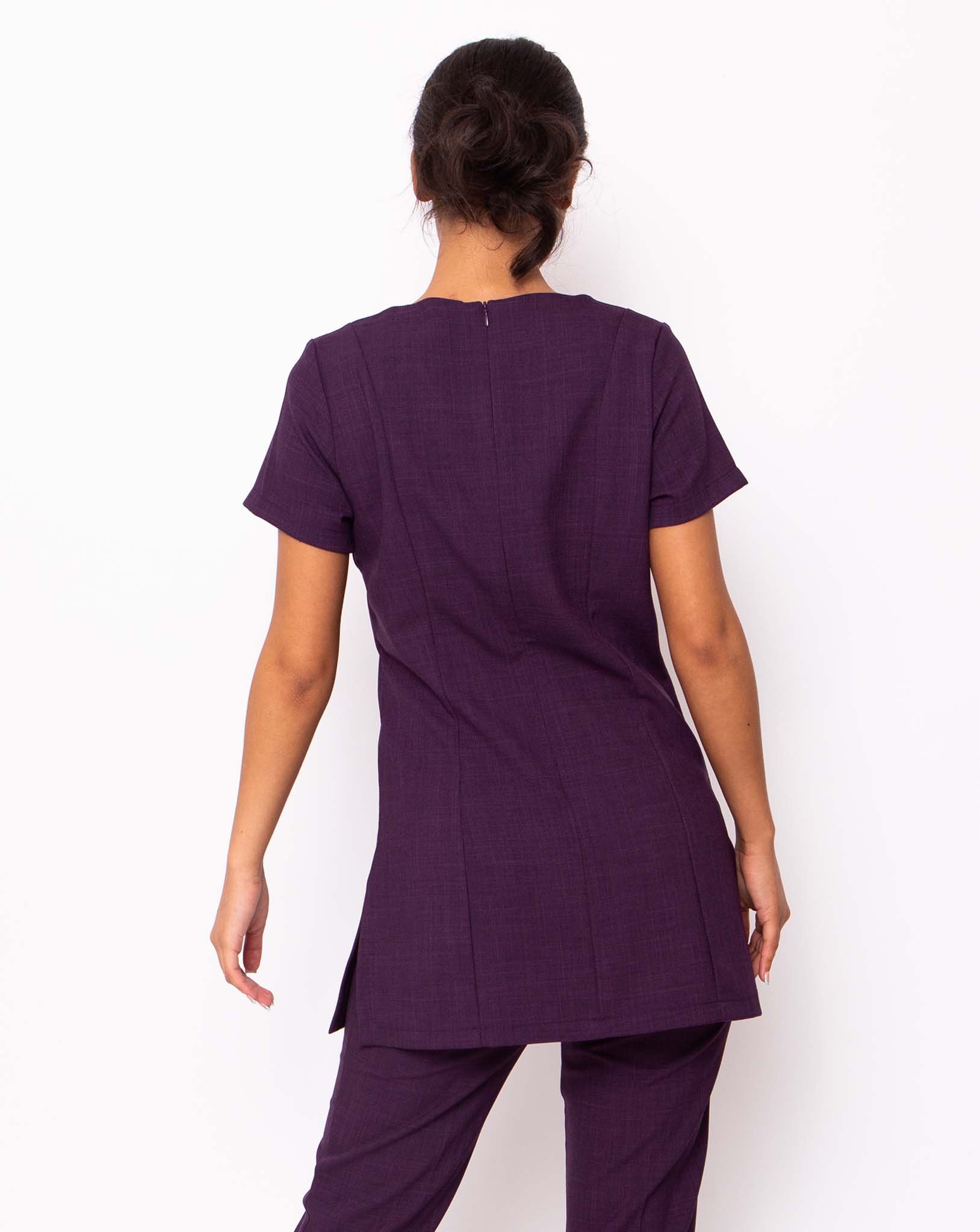 Chic Women's Square Neck Beauty Tunic | Plum