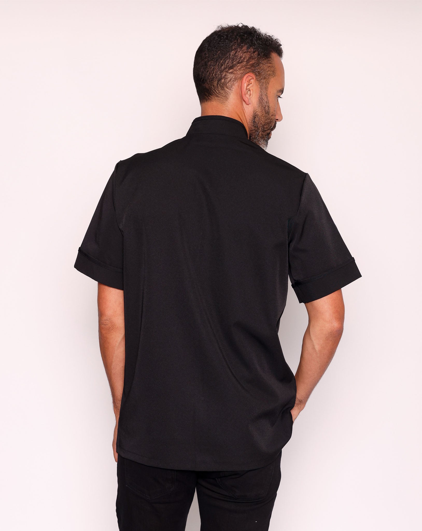 Endure Men's Mandarin Collar Tunic | Black