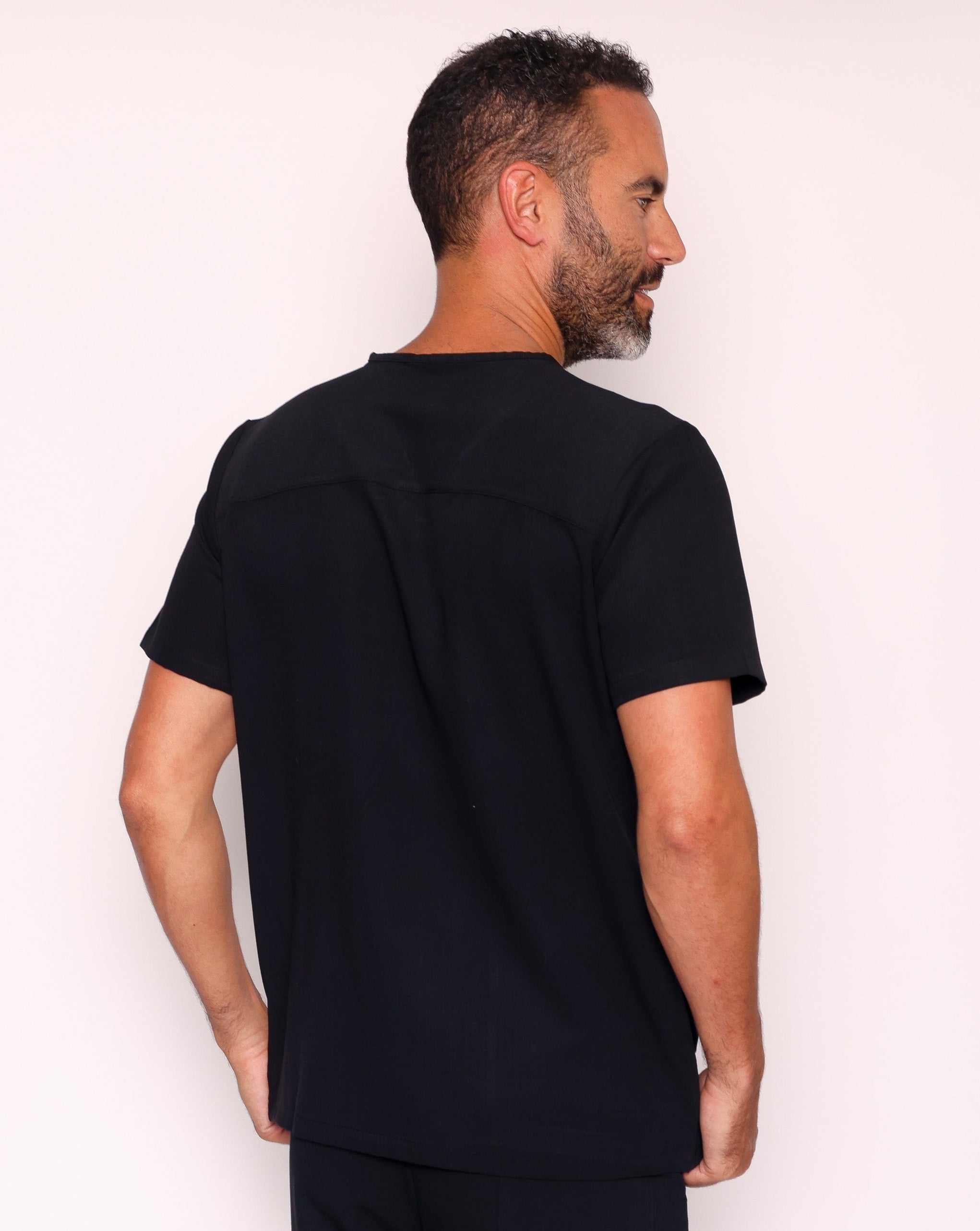 Oscar Men's Scrub Top | Black