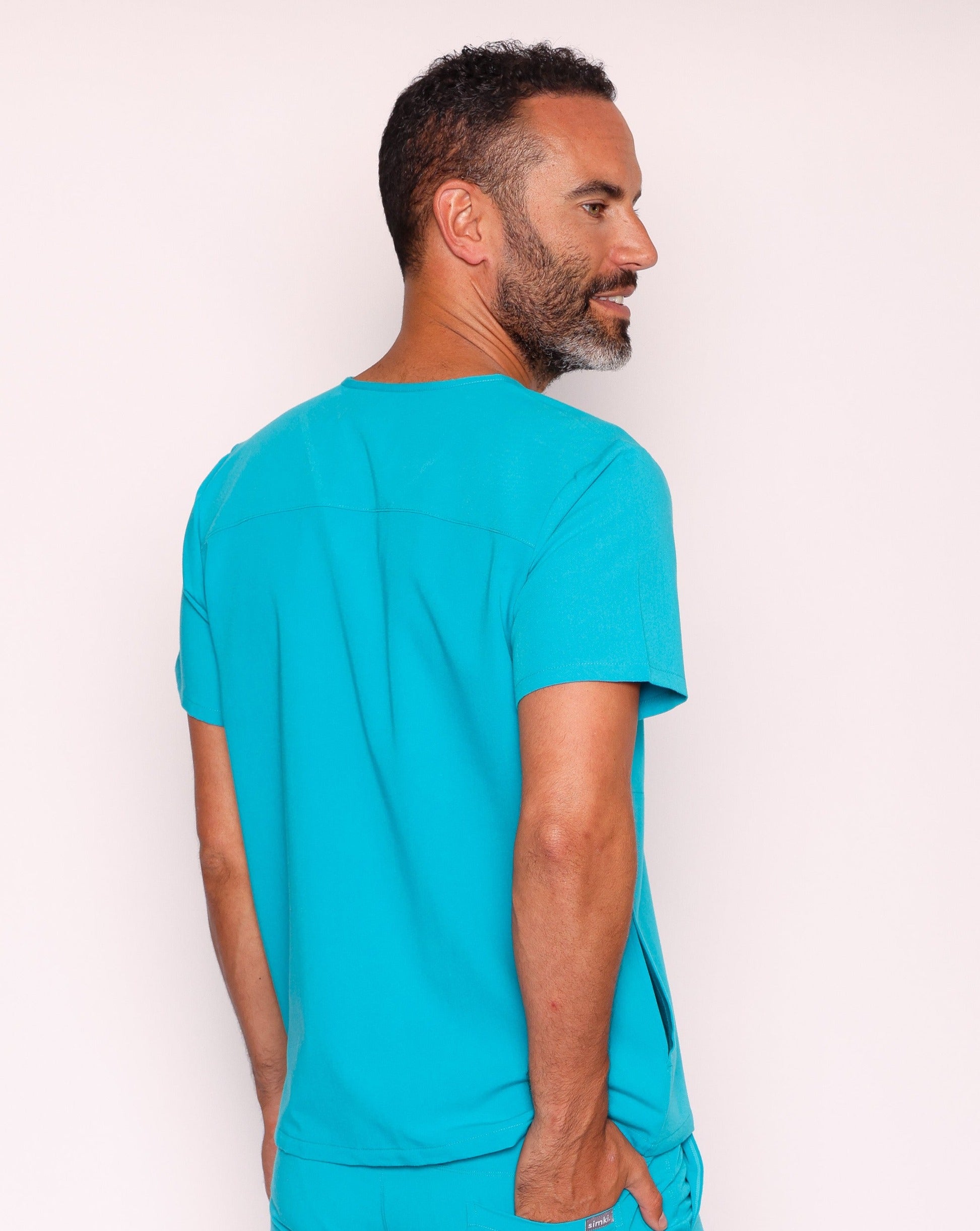 Oscar Men's Scrub Top | Teal