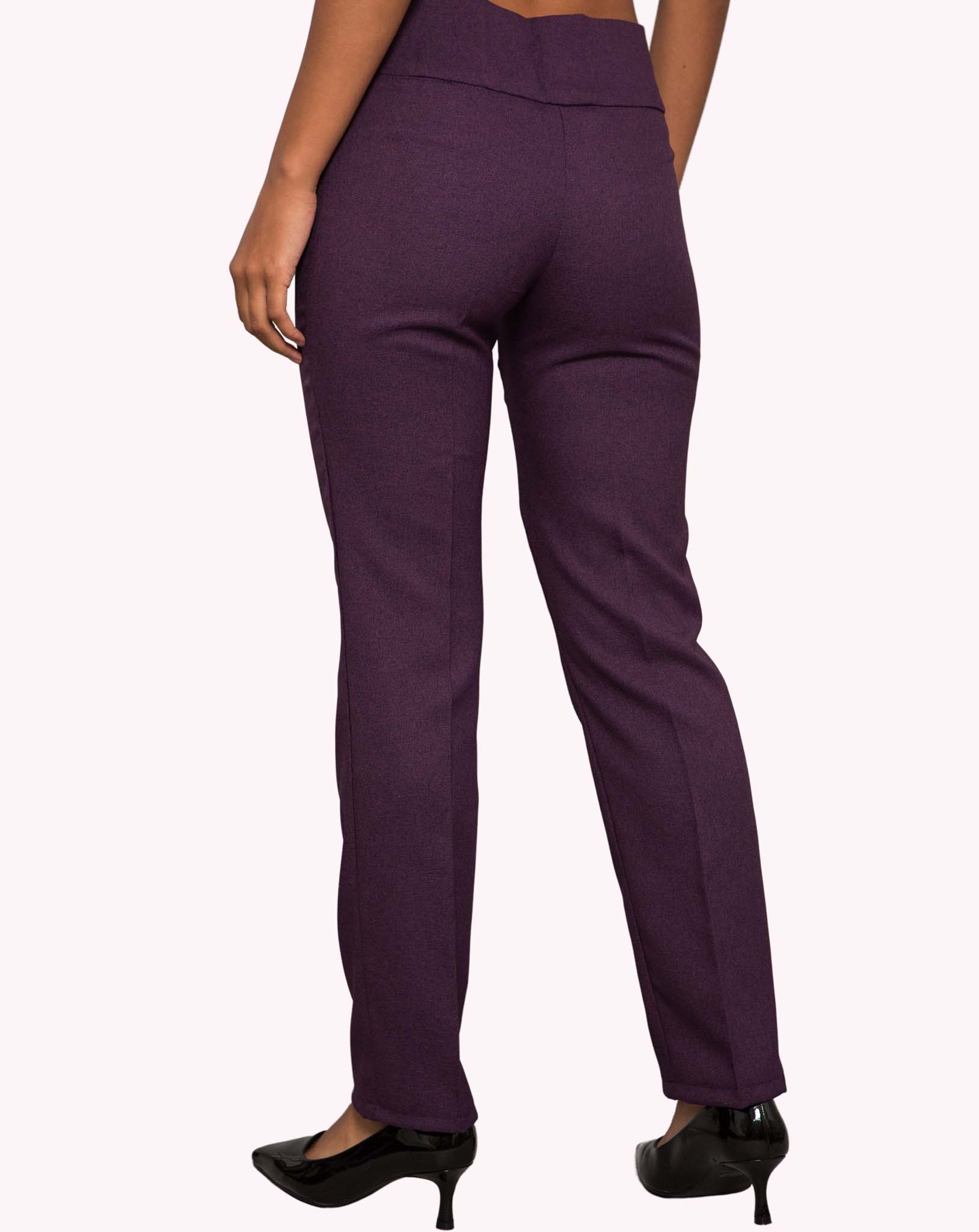 Signature Tailored Fit Trousers | Aubergine