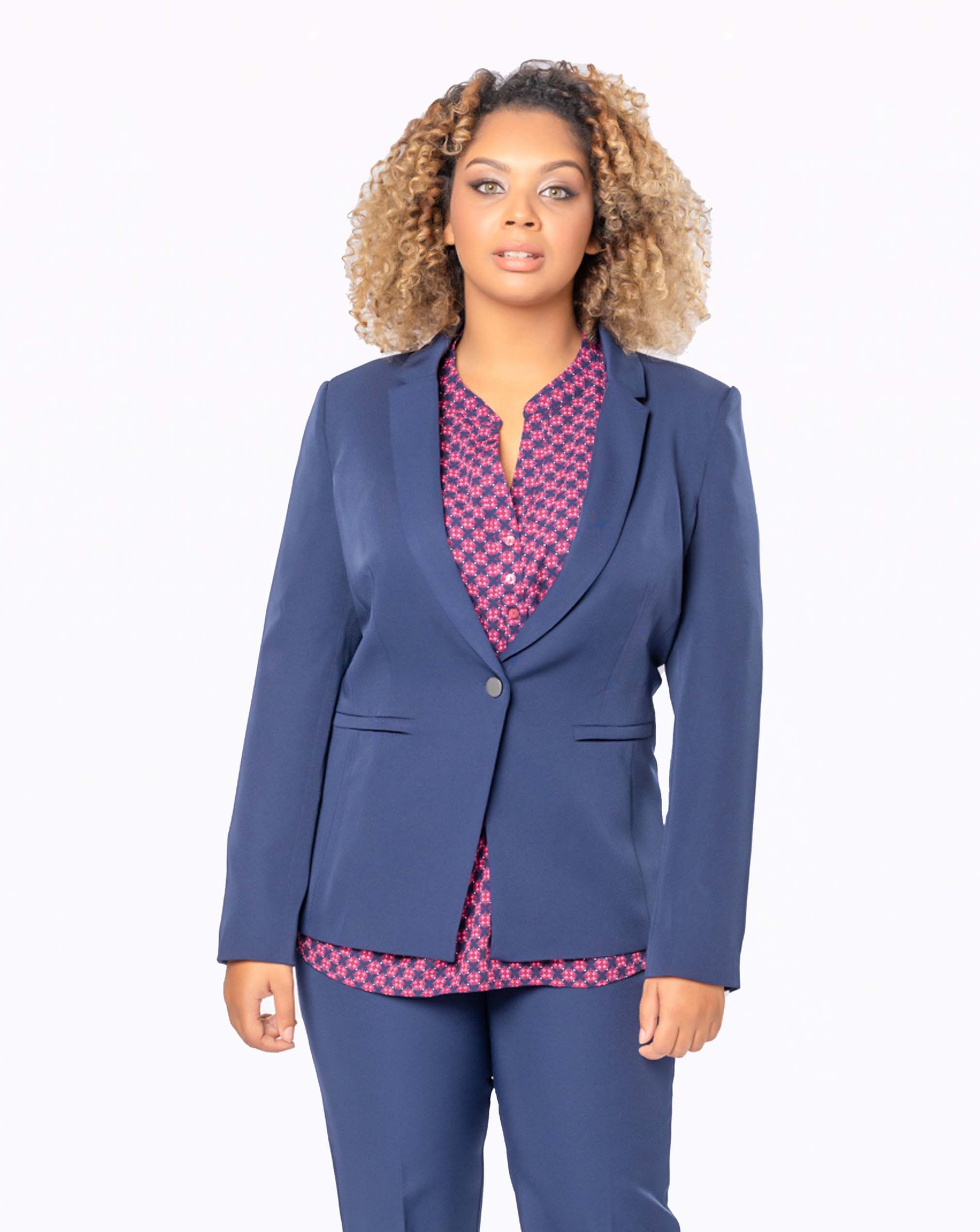 Koko Women's Two Pocket Tailored Work Blazer