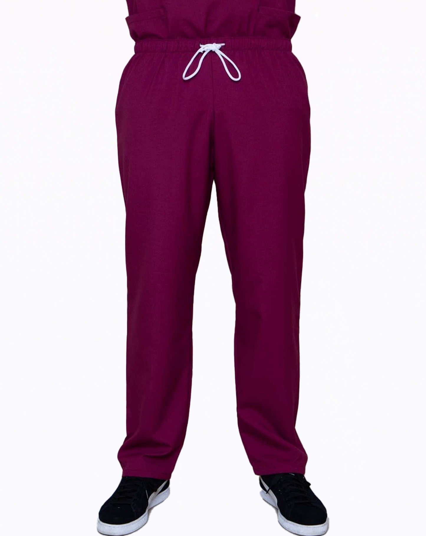 Burgundy scrub trouser