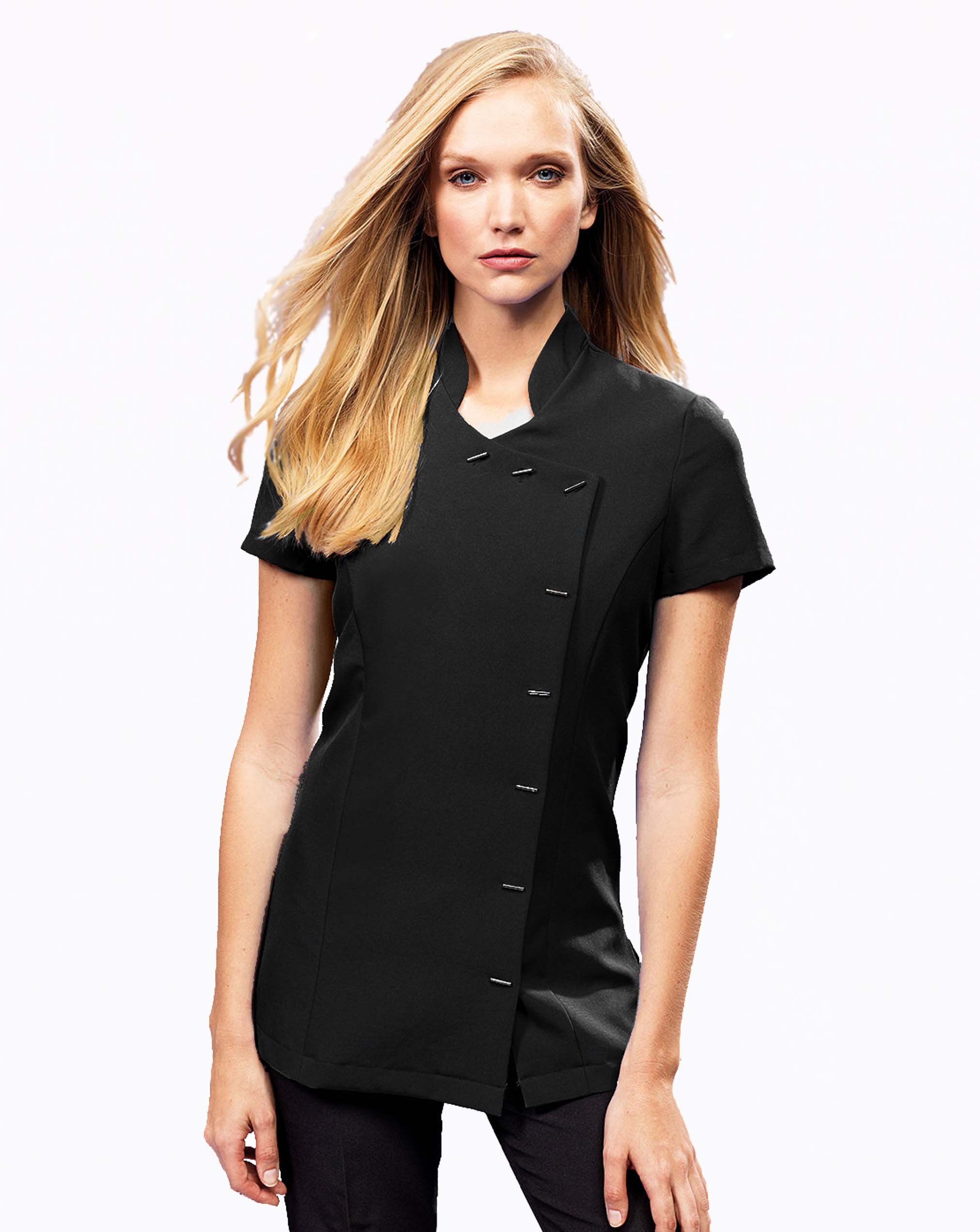 Orchid Asymmetric Button Beauty Tunic
