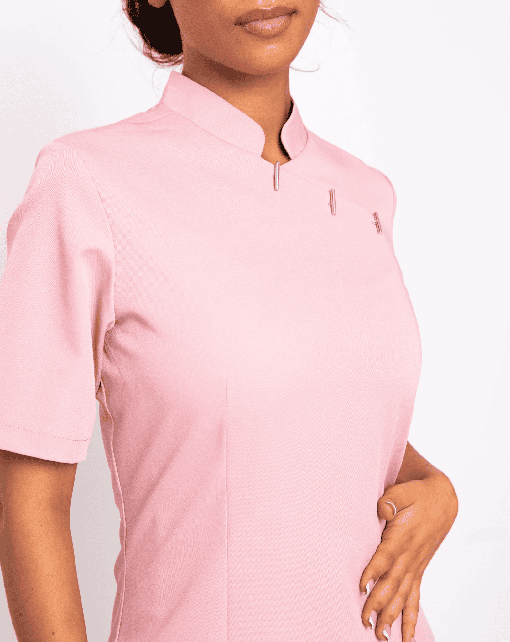 Essence Mandarin Collar Beauty Tunic - Blush