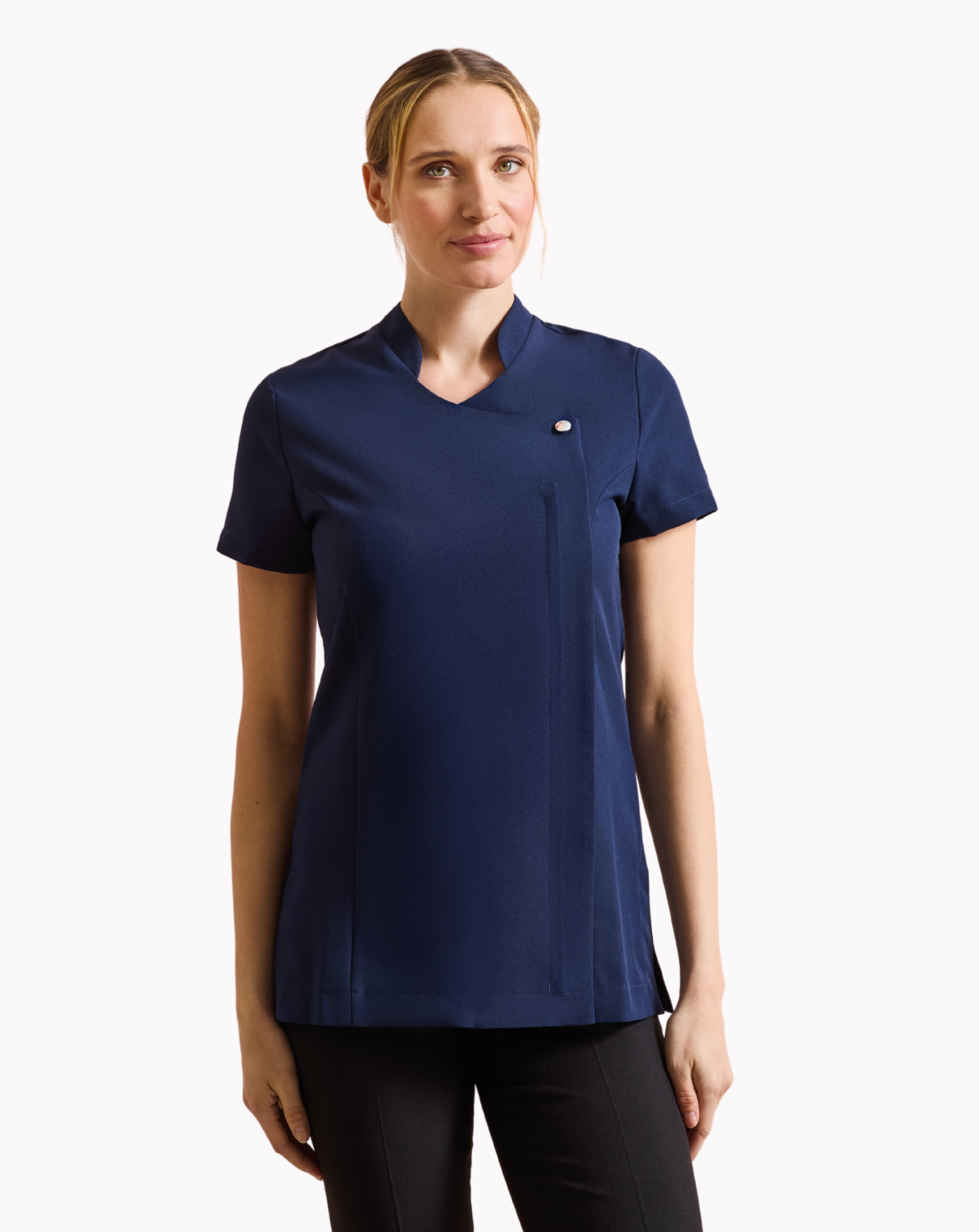 Poppy Premier Mandarin Collar One Button Beauty Tunic