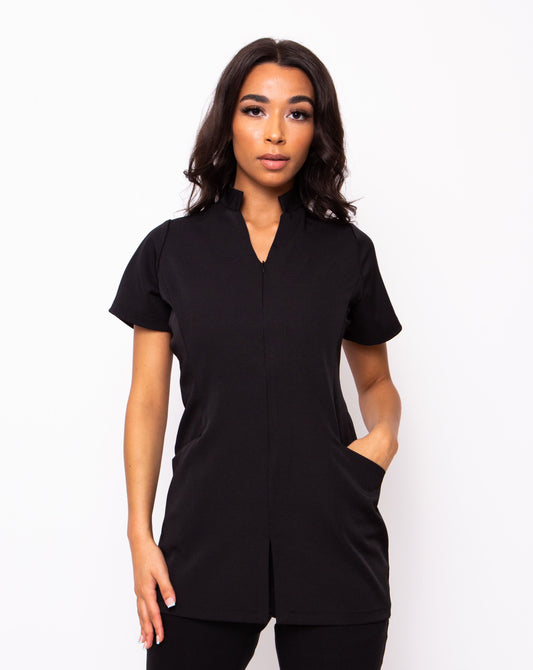 Allure Women's Two Pocket Beauty Tunic | Black