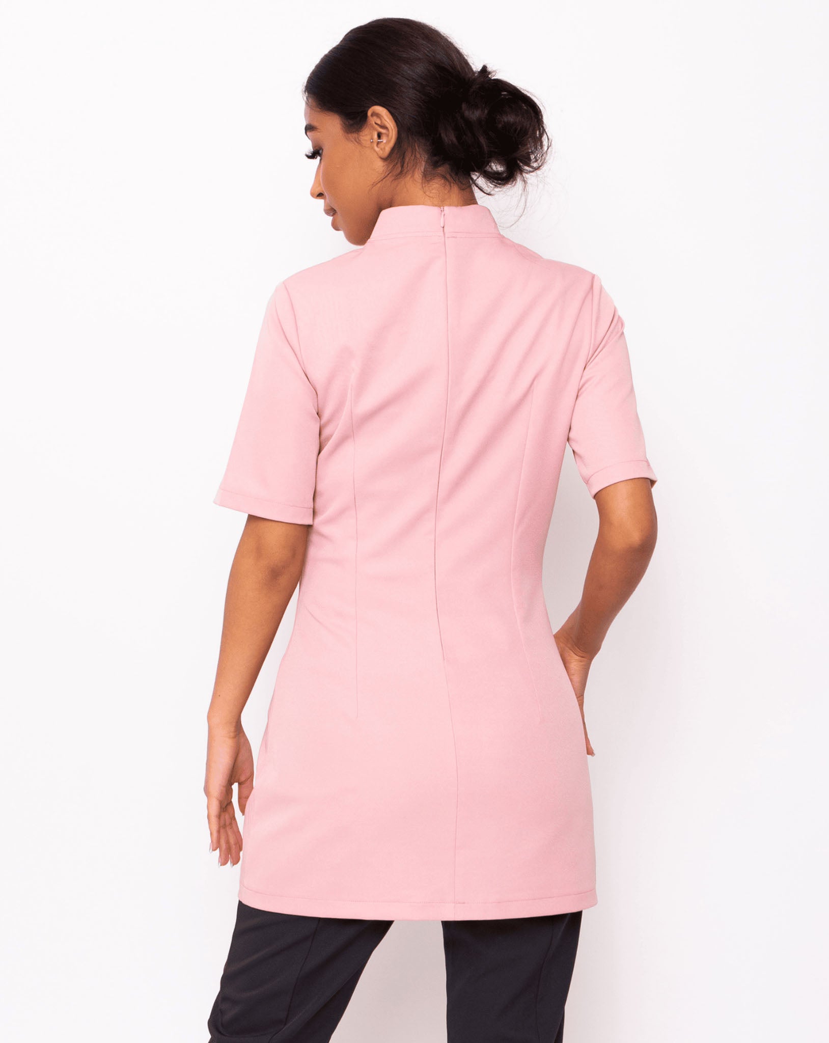 Essence Mandarin Collar Beauty Tunic - Blush