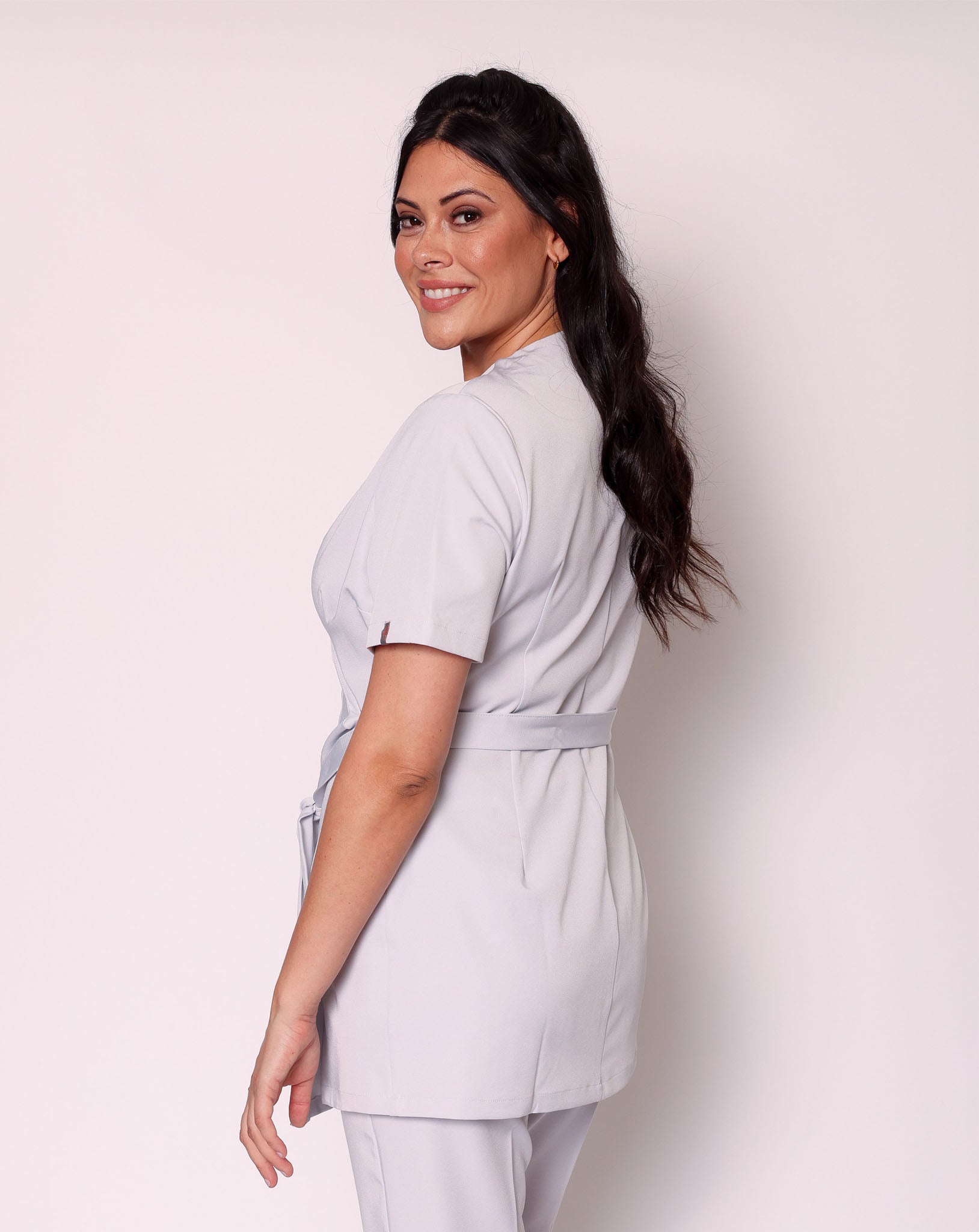 Gaia Waist Tie Beauty Tunic - Silver