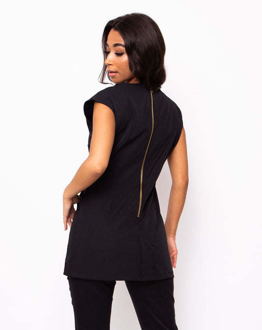 Glow Women's Sleeveless Beauty Tunic | Black