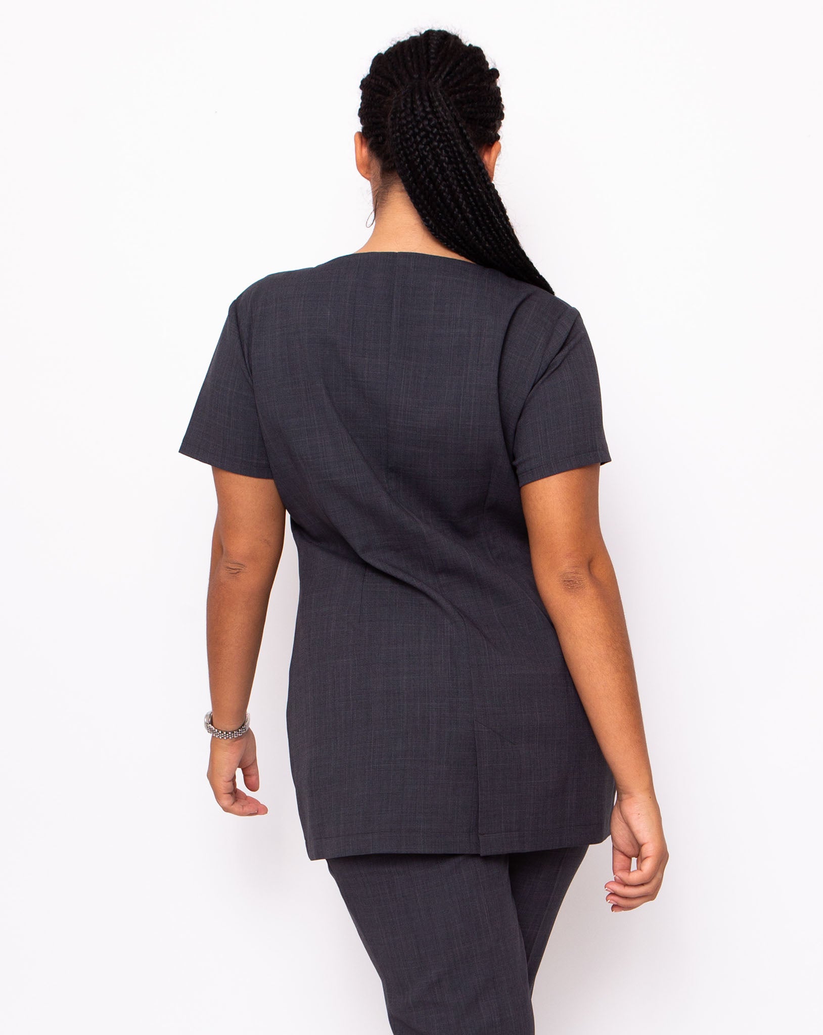 Hero Round Neck Tunic - Steel Grey