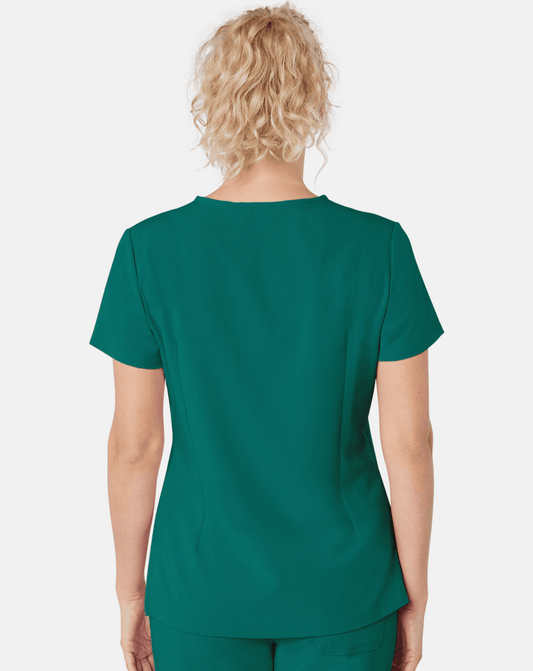 Nova Women's Modern Scrub Top | Hunter Green