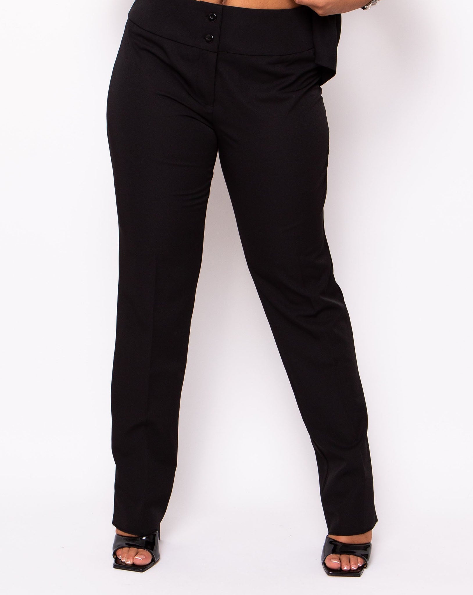 Signature Tailored Fit Trousers - Black