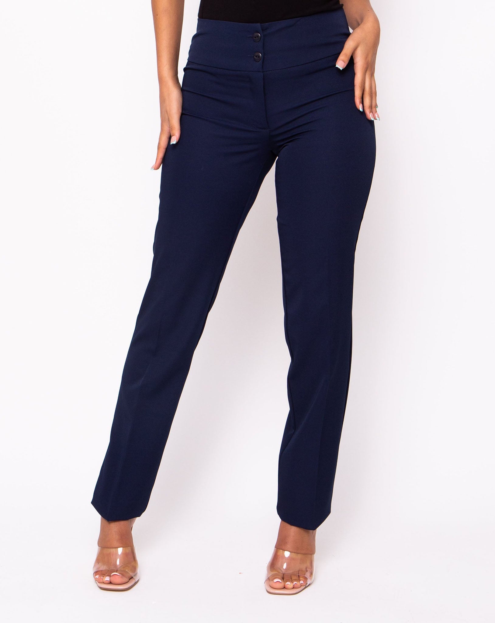 Signature Tailored Fit Trousers - Navy