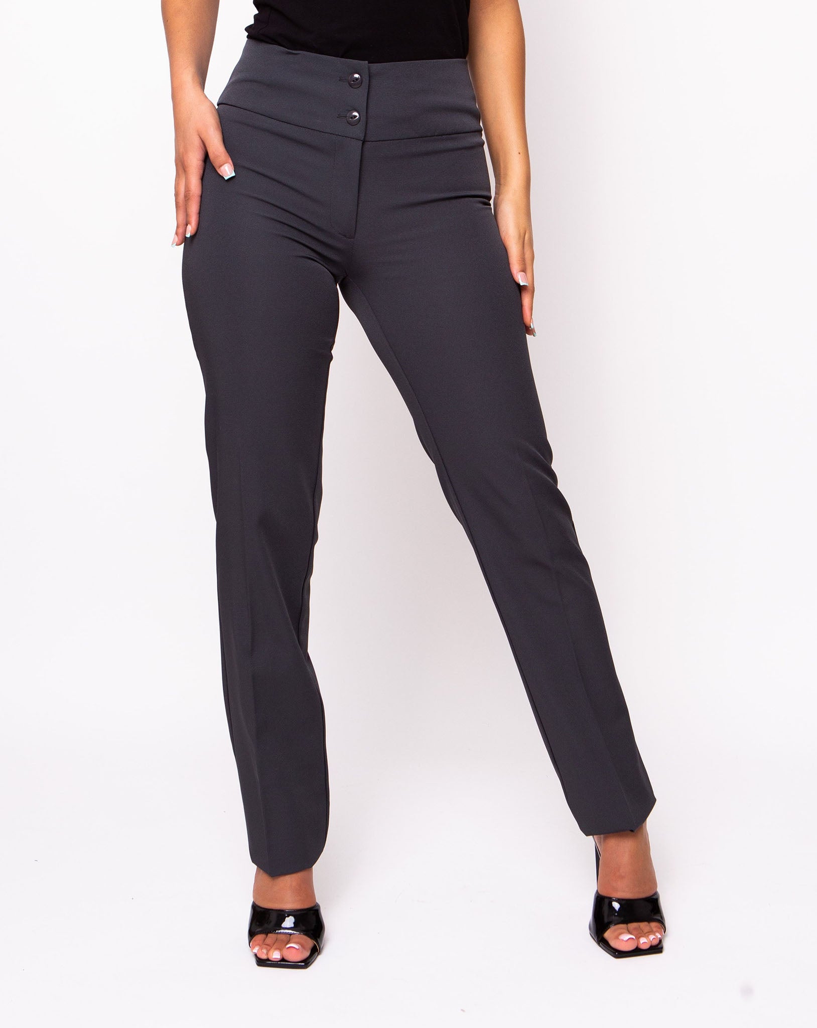 Signature Tailored Fit Trousers - Slate Grey
