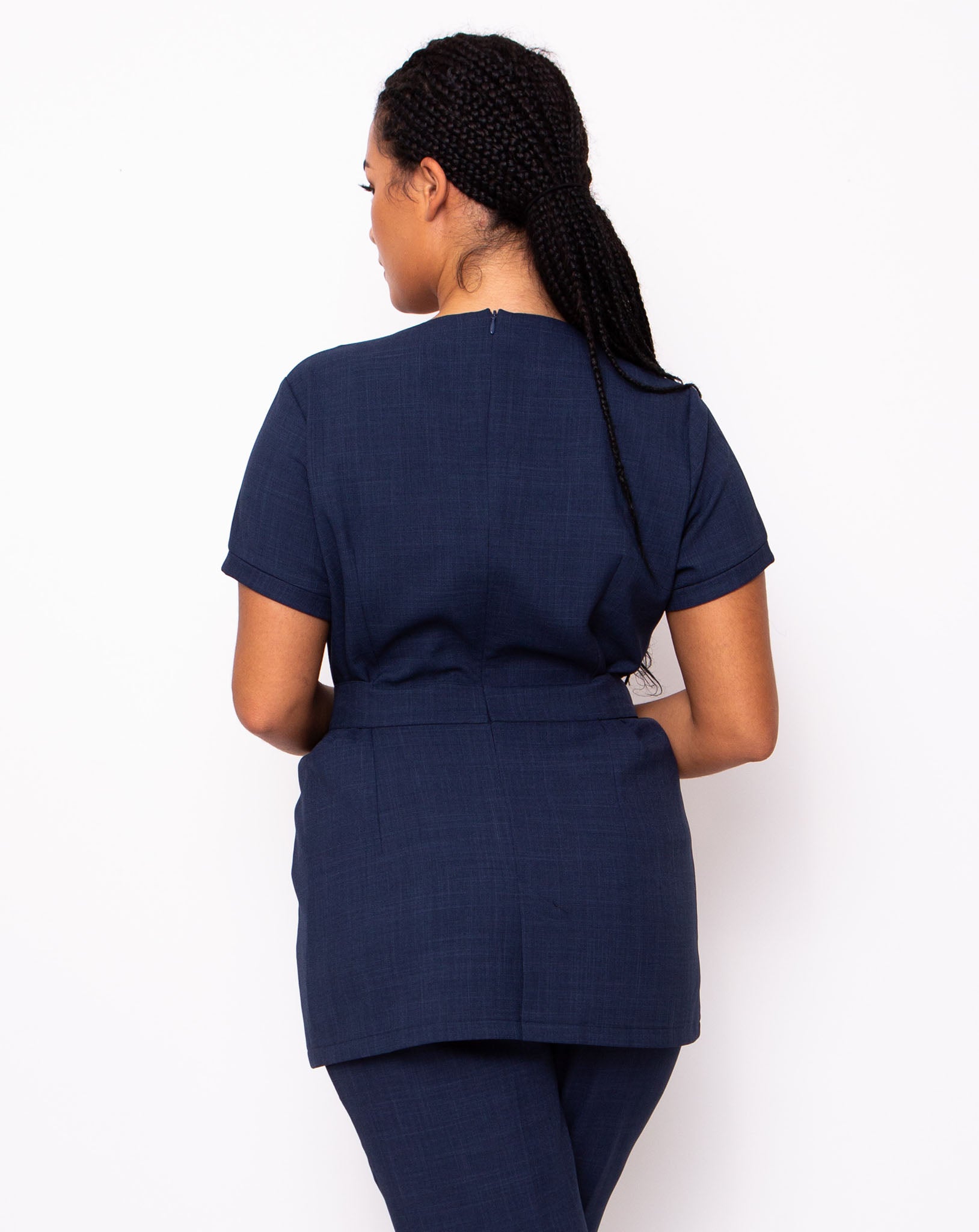 The One' Waist Tie Tunic - Midnight Navy