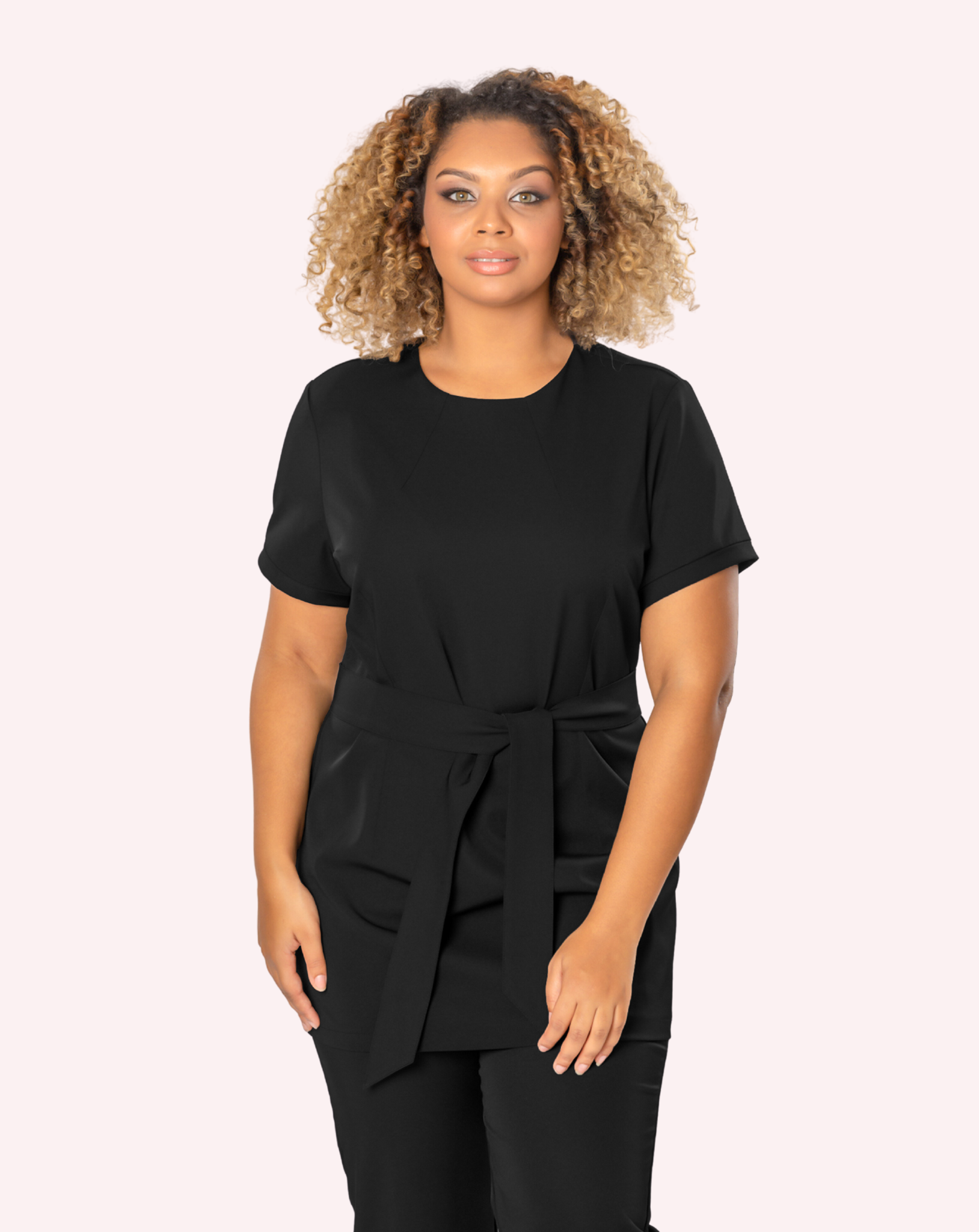 The One' Tie Waist Tunic - Black