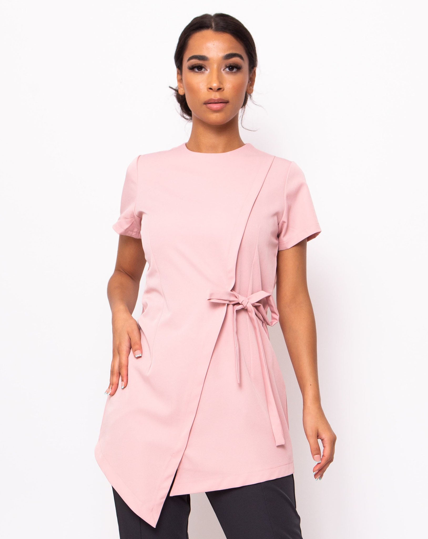 Tranquility Round Neck Beauty Tunic - Blush