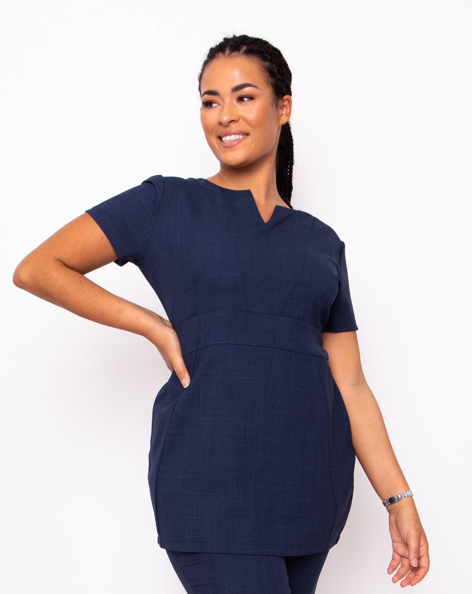 Wish V-Neck Beauty Tunic - Midnight Navy