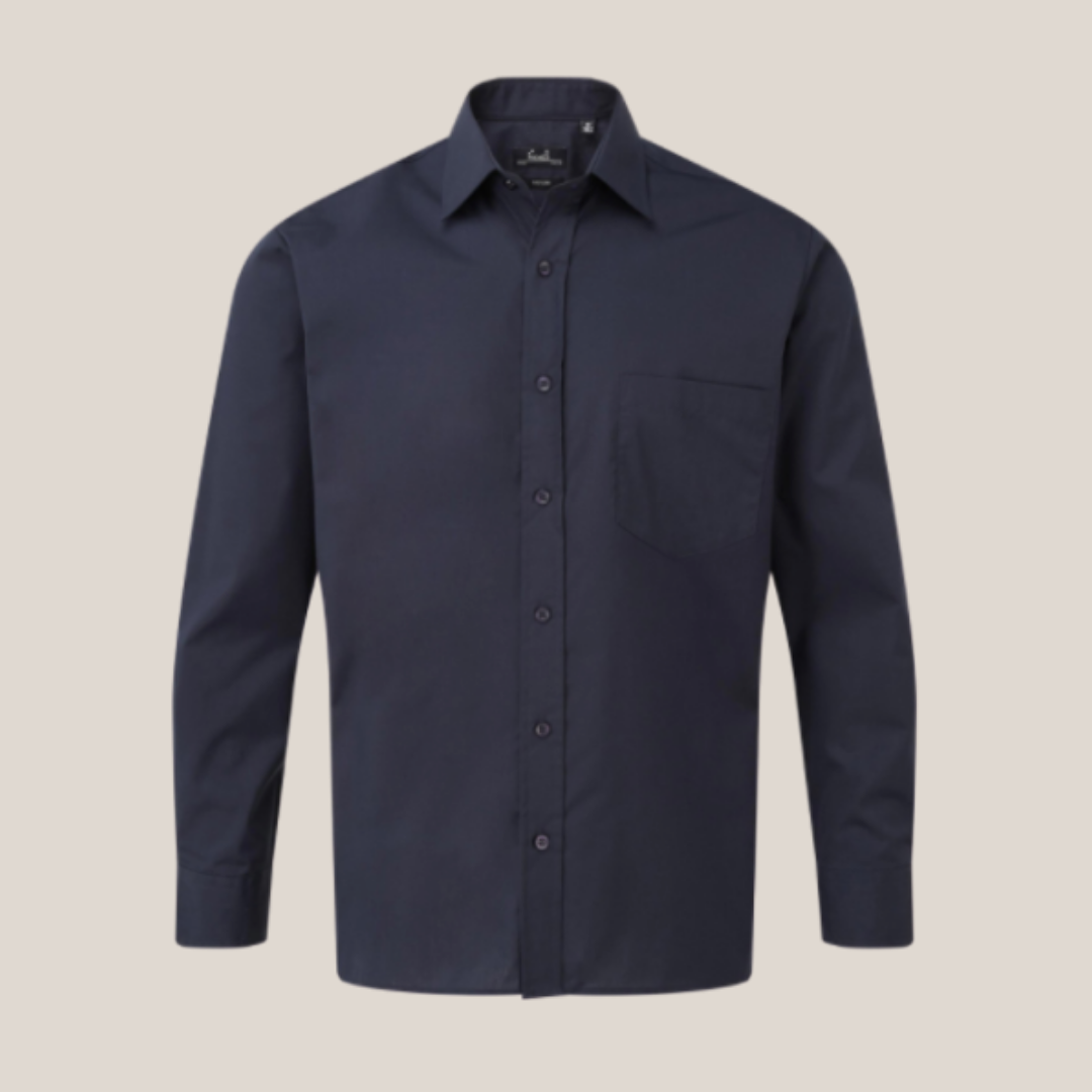 Premier Long Sleeve Poplin Shirt Muted colours