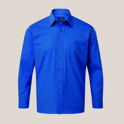 royal blue long sleeve  shirts for mens