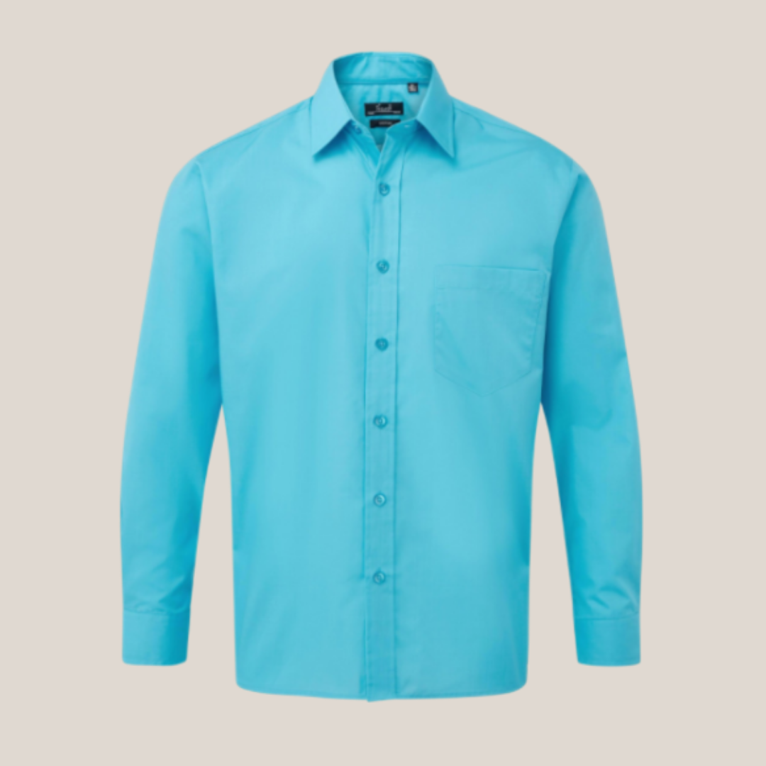 light blue long sleeve shirt for men