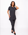 asymmetrical half sleeve beauty tunic