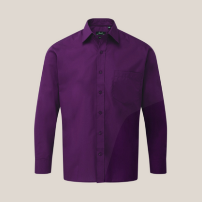 Premier Long Sleeve Poplin Shirt Muted colours