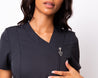 asymmetrical steel grey beauty tunic