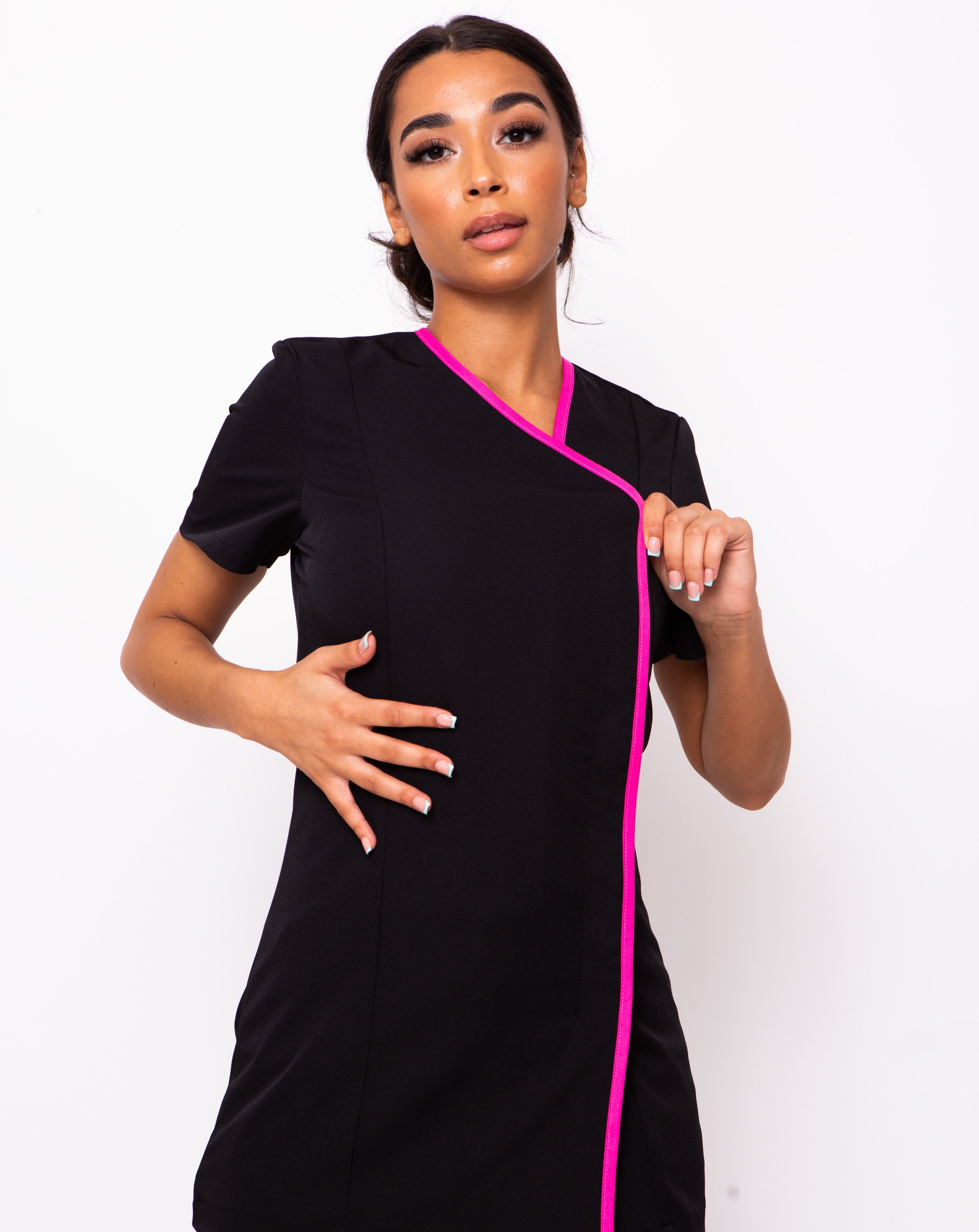 black asymmetric beauty tunics cheap