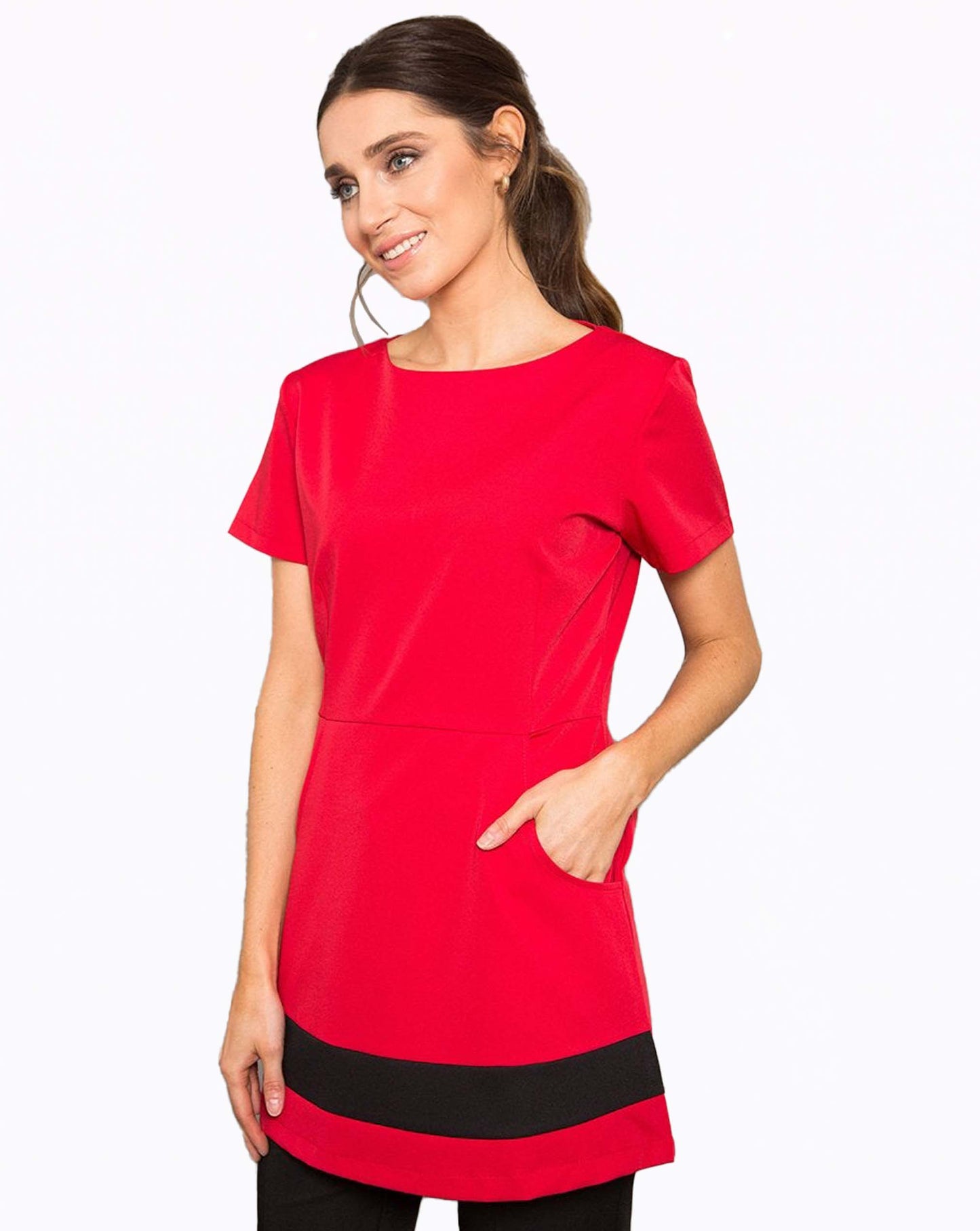 Red tunic with two pockets