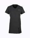 Camellia Black Asymmetric Zip Tunic