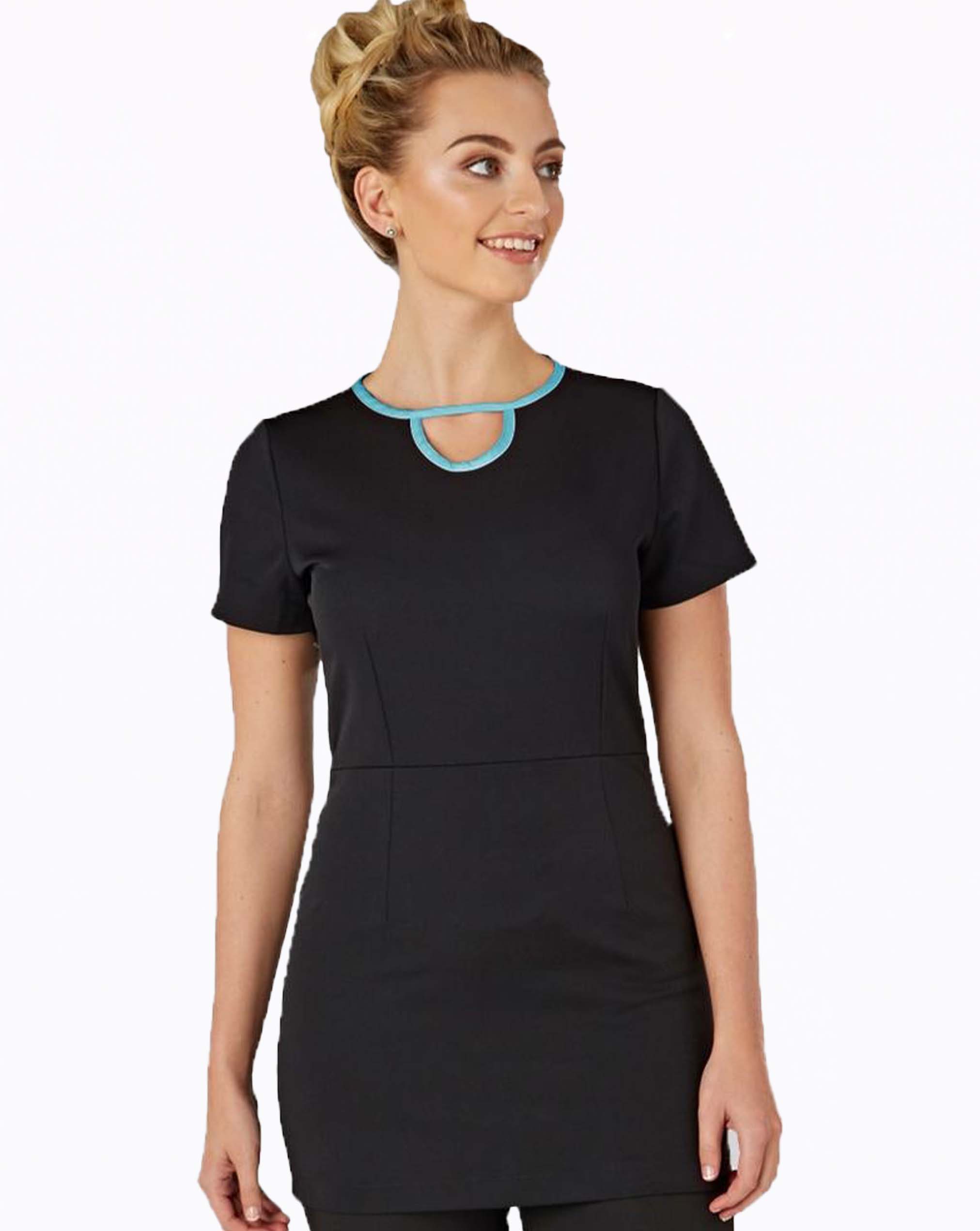 Dazzle Cut-out Neck Beauty Tunic - Turquoise