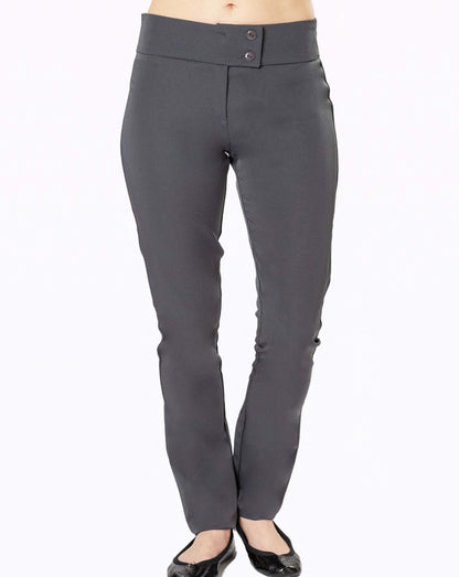 skinny fit grey trousers women 