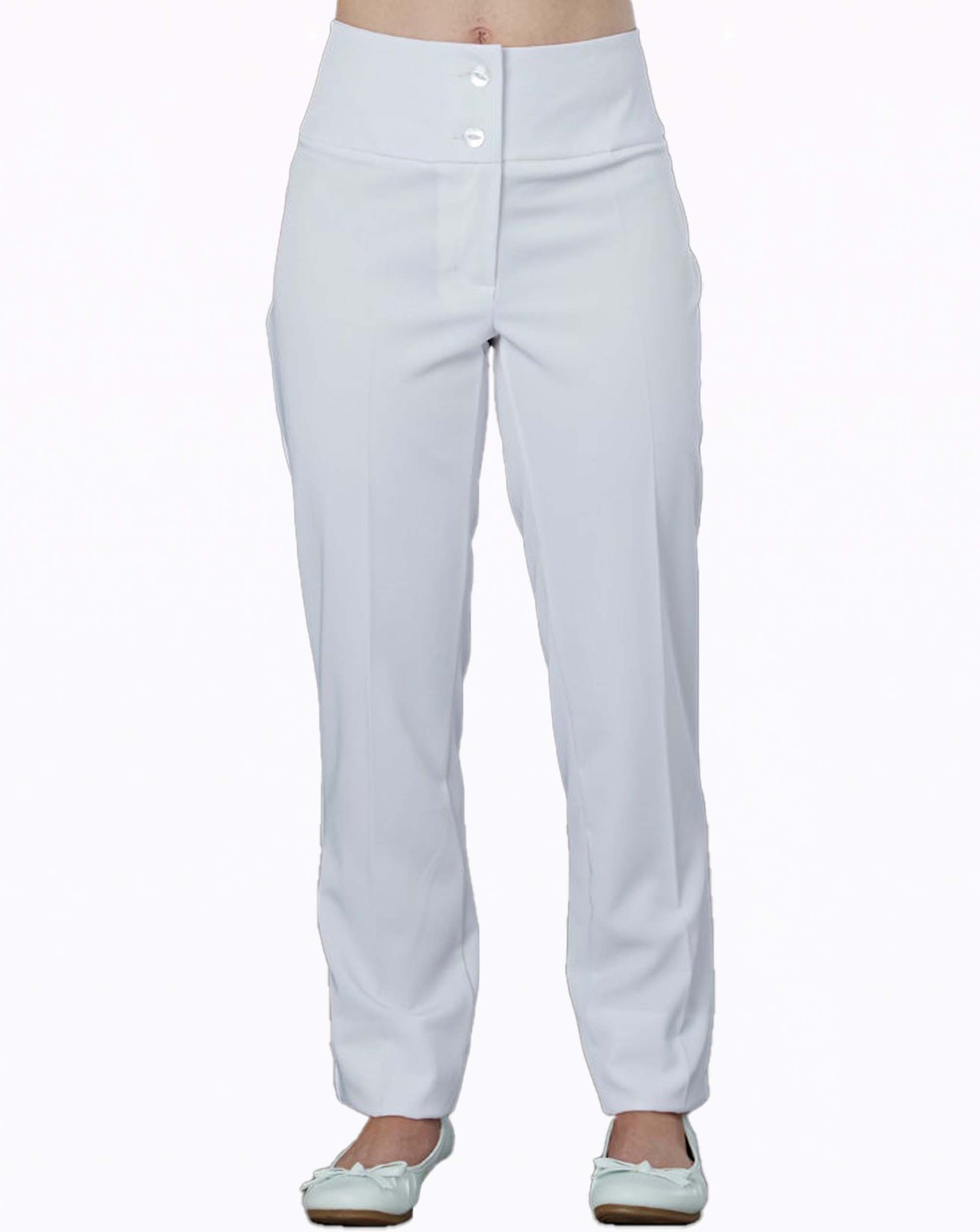white tailored trousers