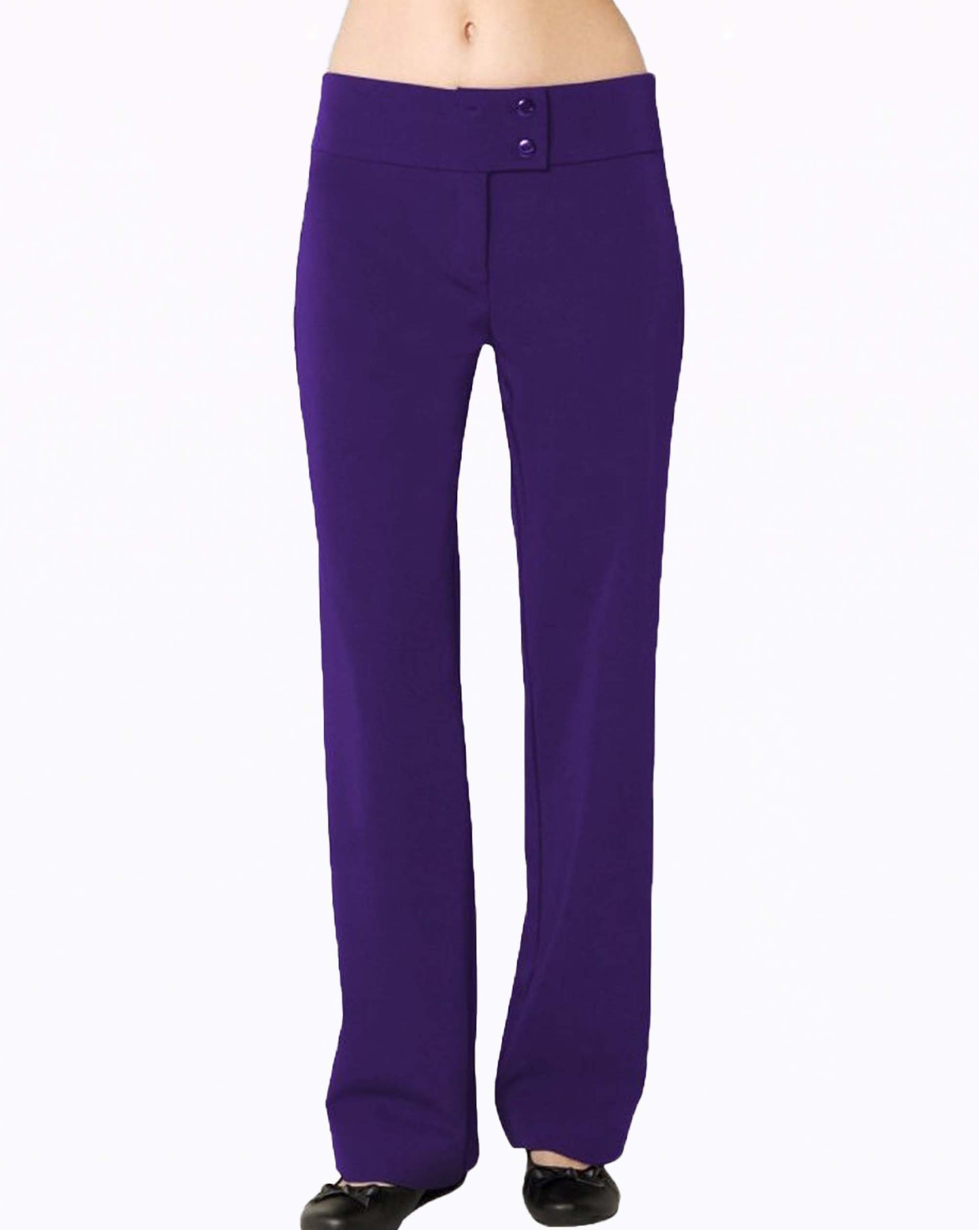 purple wide leg trousers