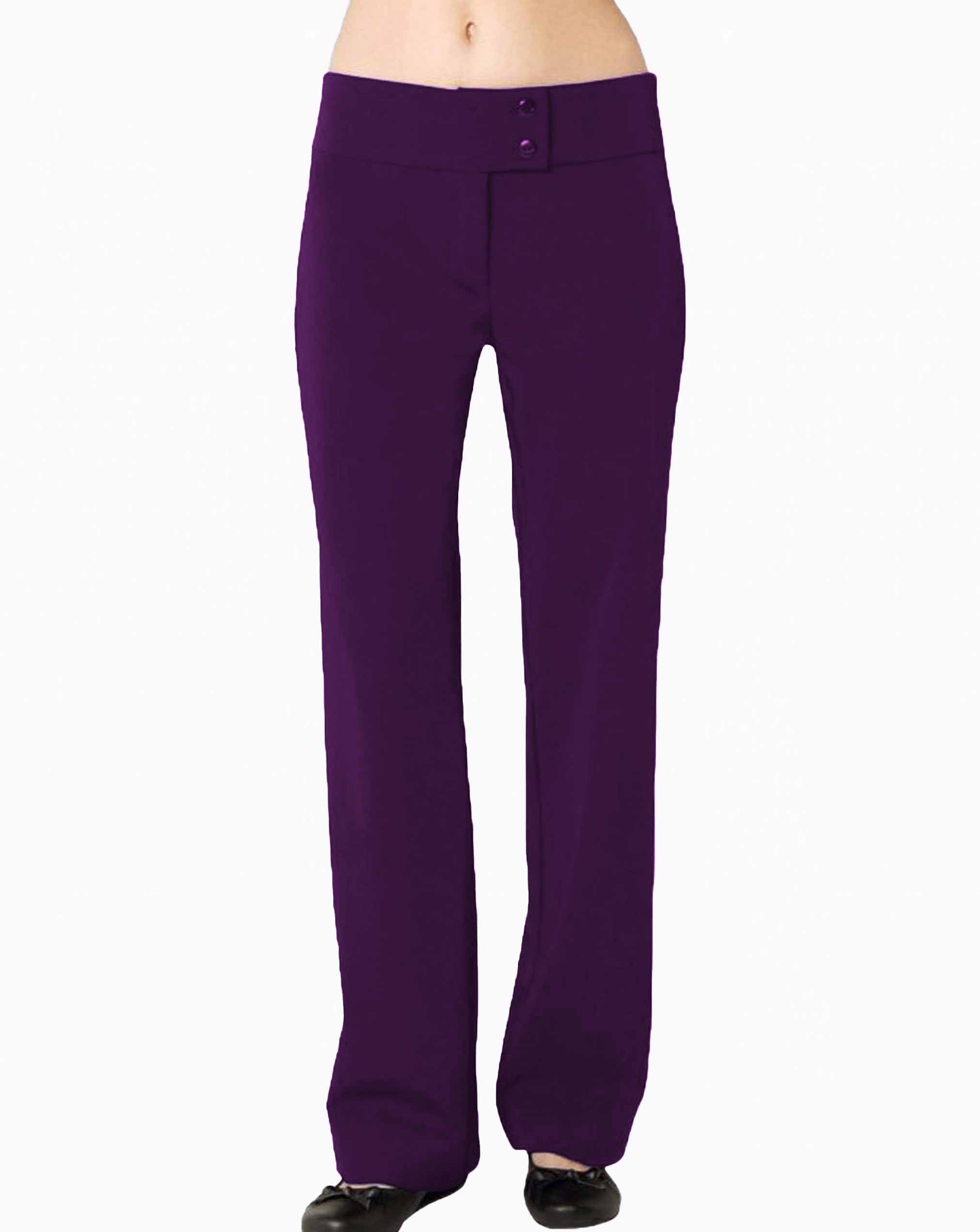 Fusion Wide Leg Work Trousers - Plum