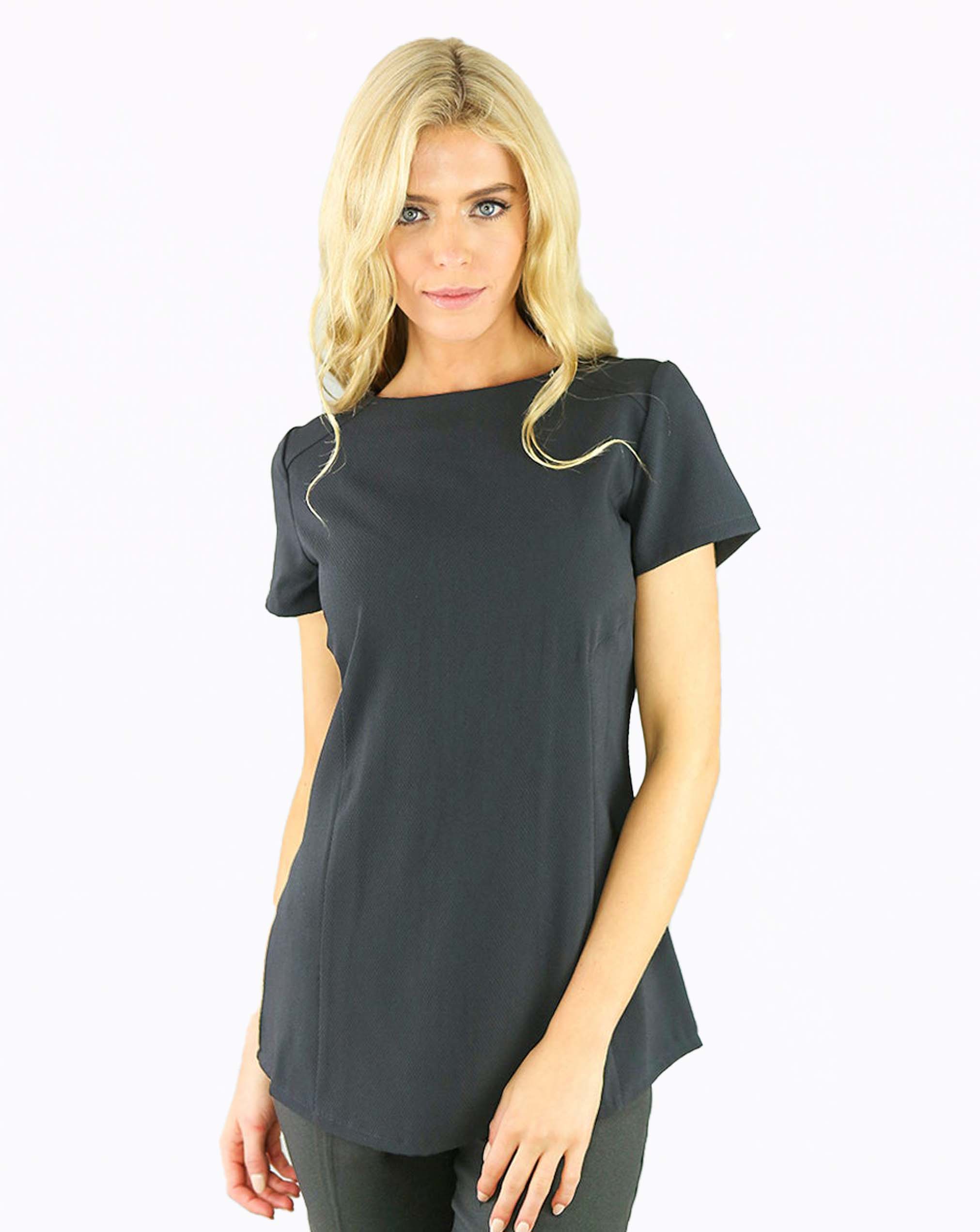 Icon Crew Neck Spa Tunic - Slate Grey