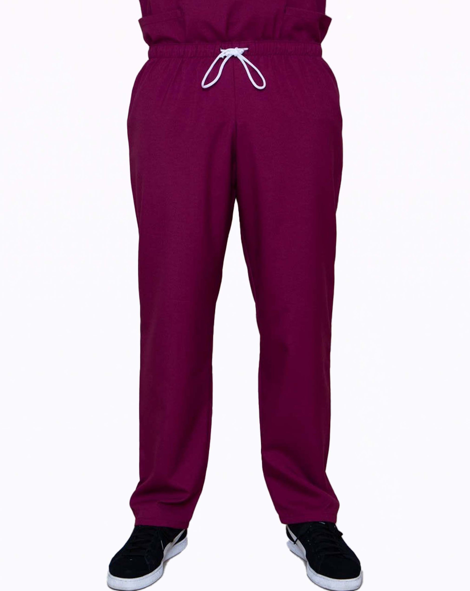 Burgundy scrub trouser