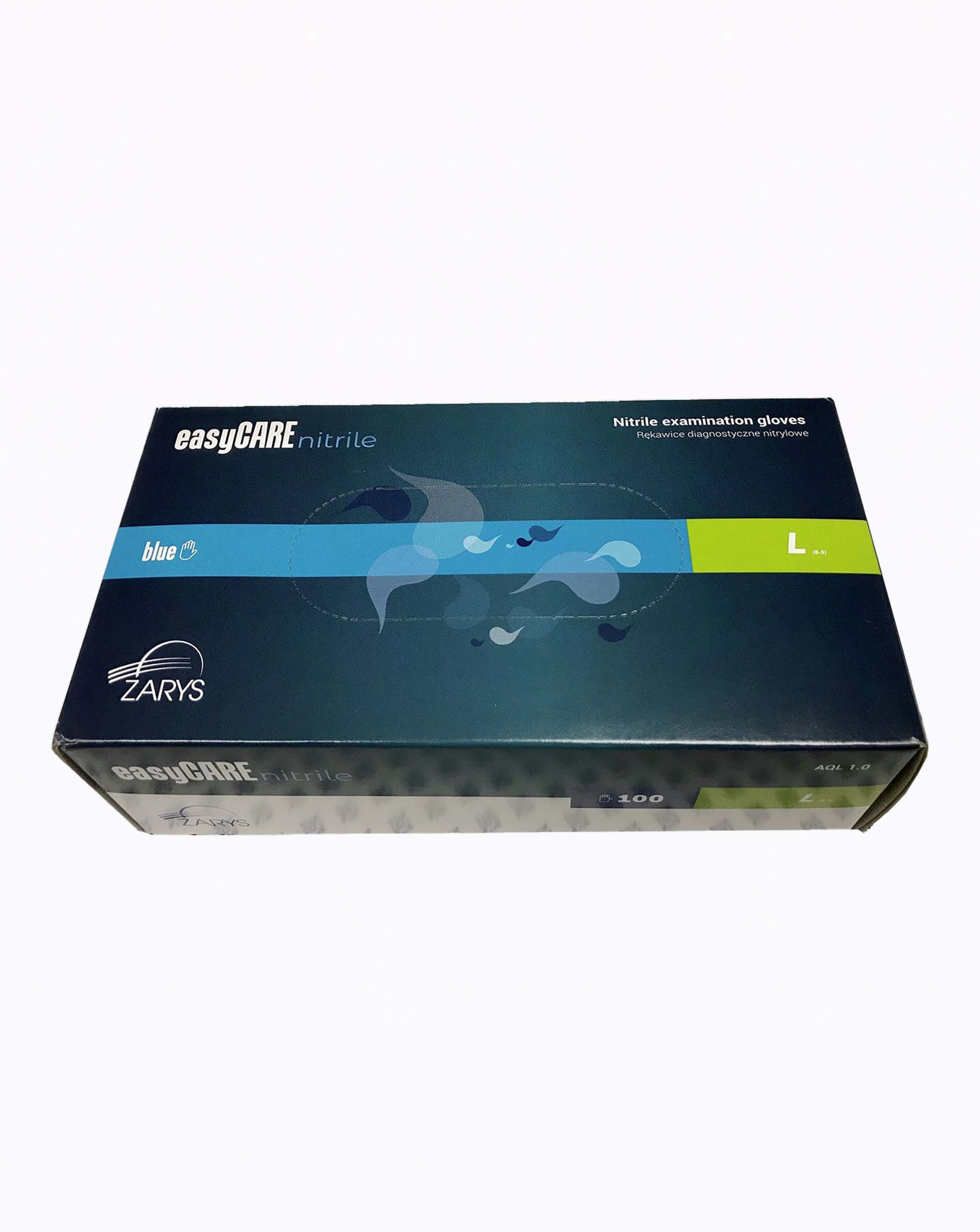 blue disposable gloves
