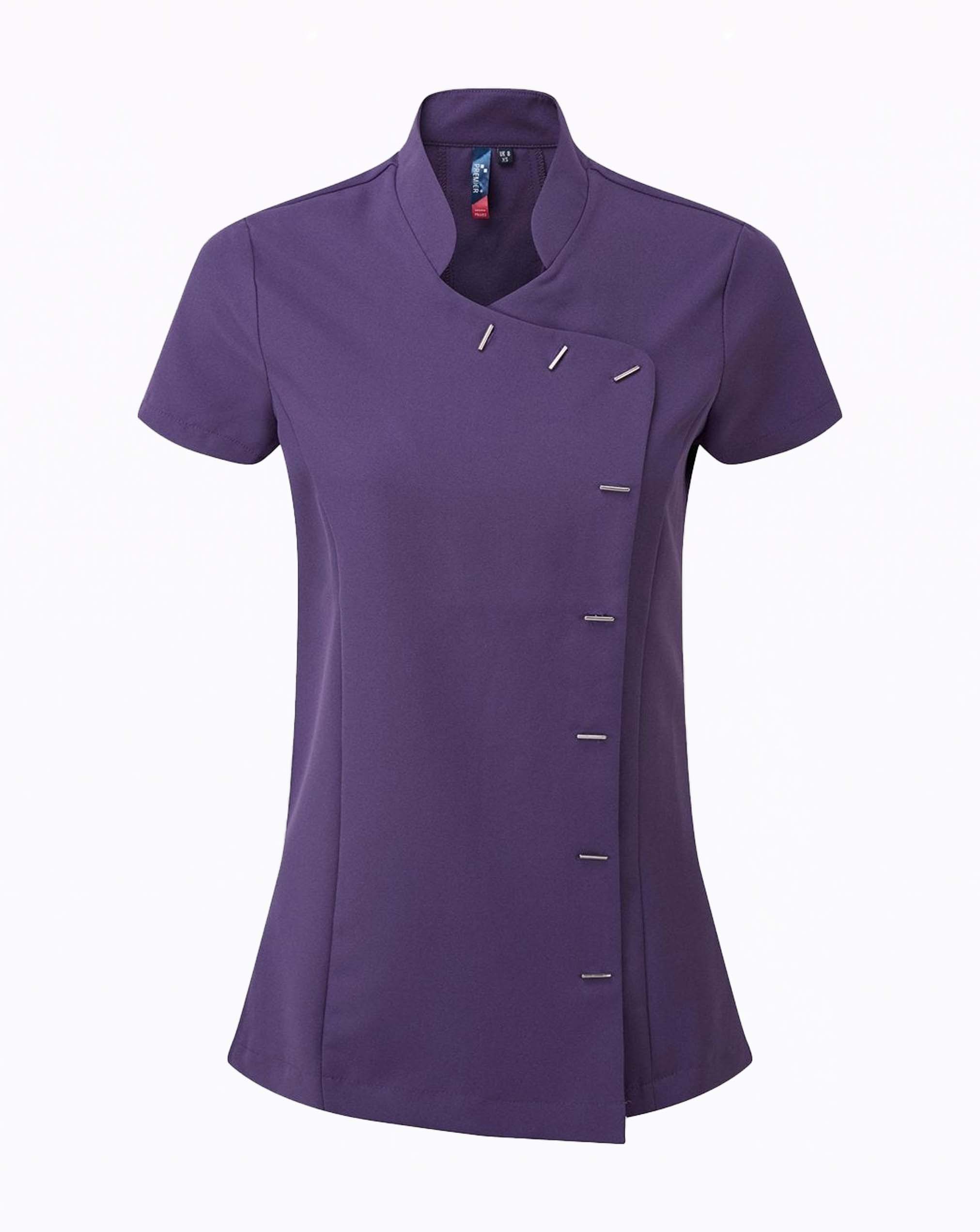 Orchid Asymmetric Button Beauty Tunic