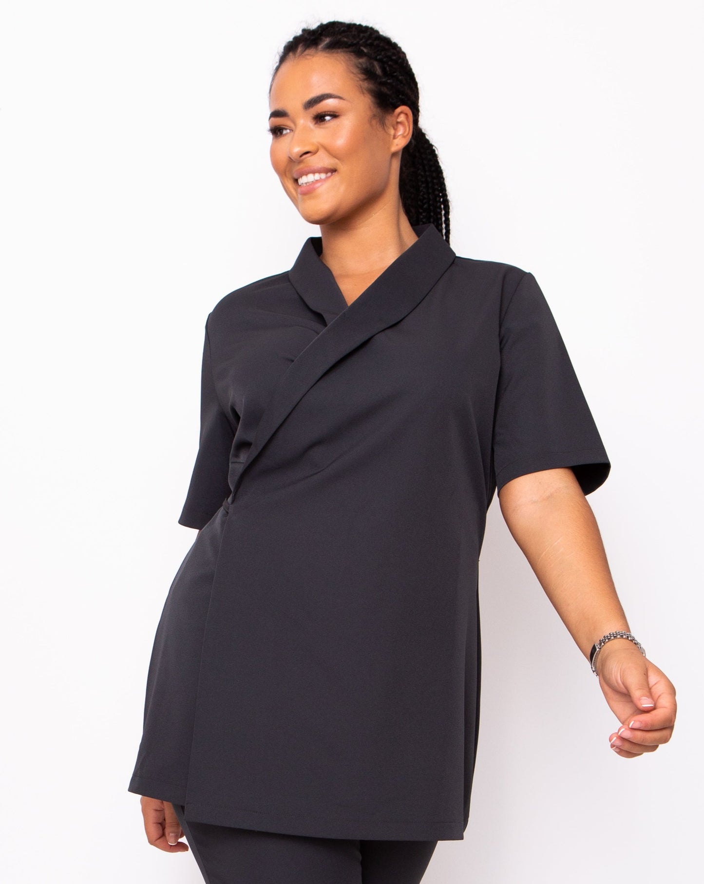 Virtue Adjustable Wrap Front Tunic